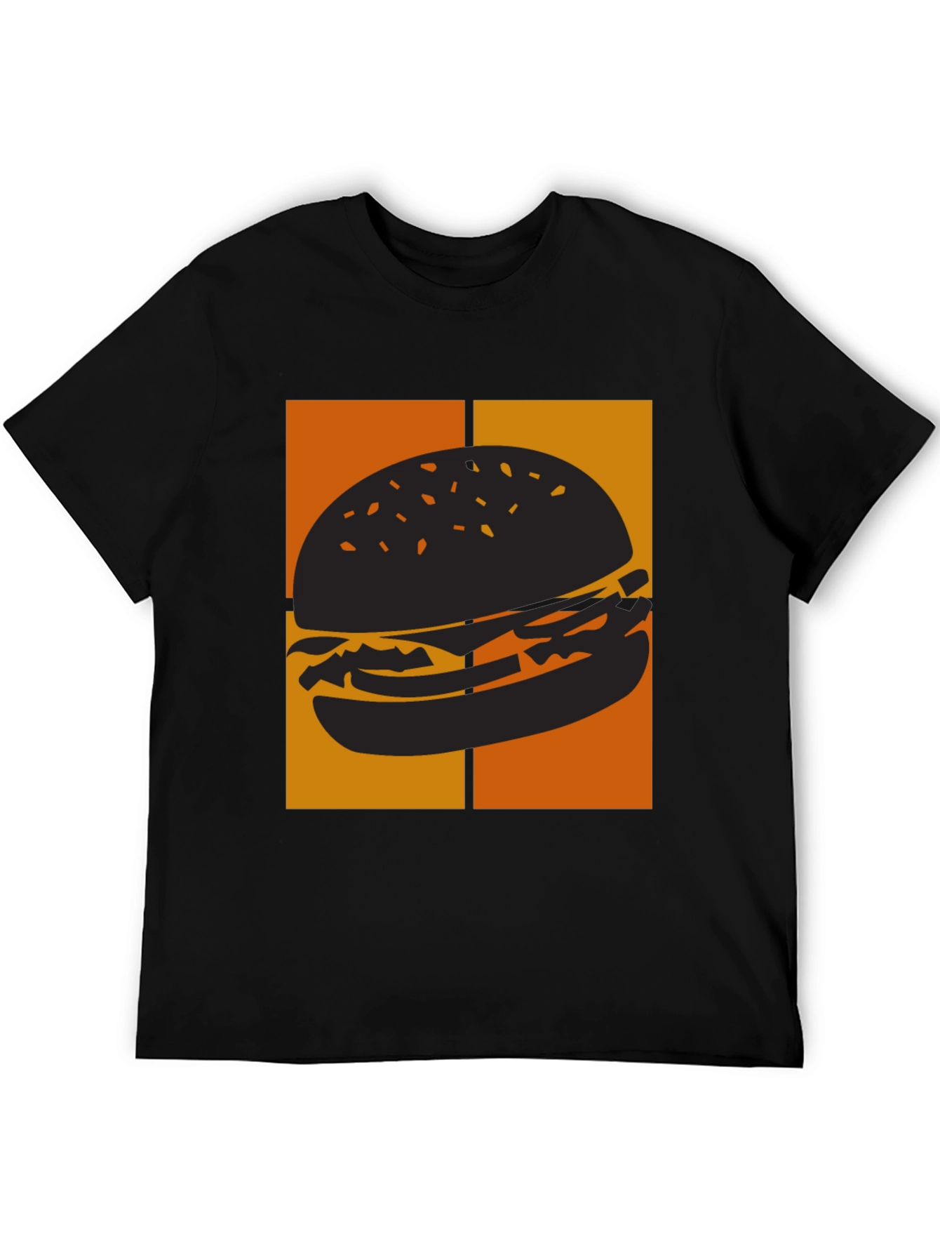 Burger Graphic Tee - Black Comfort Fit T-Shirt - 5