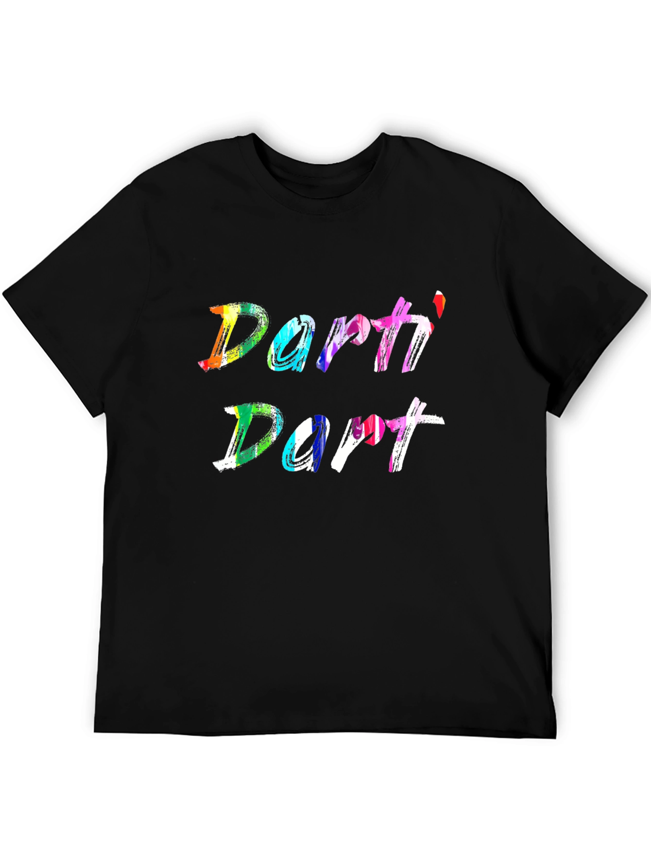 Black Colorful Darti' Dart T-Shirt view 5