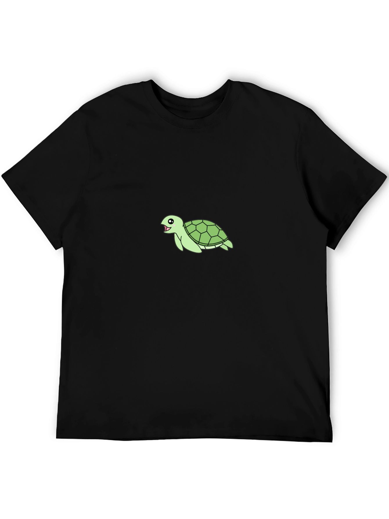 Black Cute Turtle Graphic T-Shirt - Unisex view 5