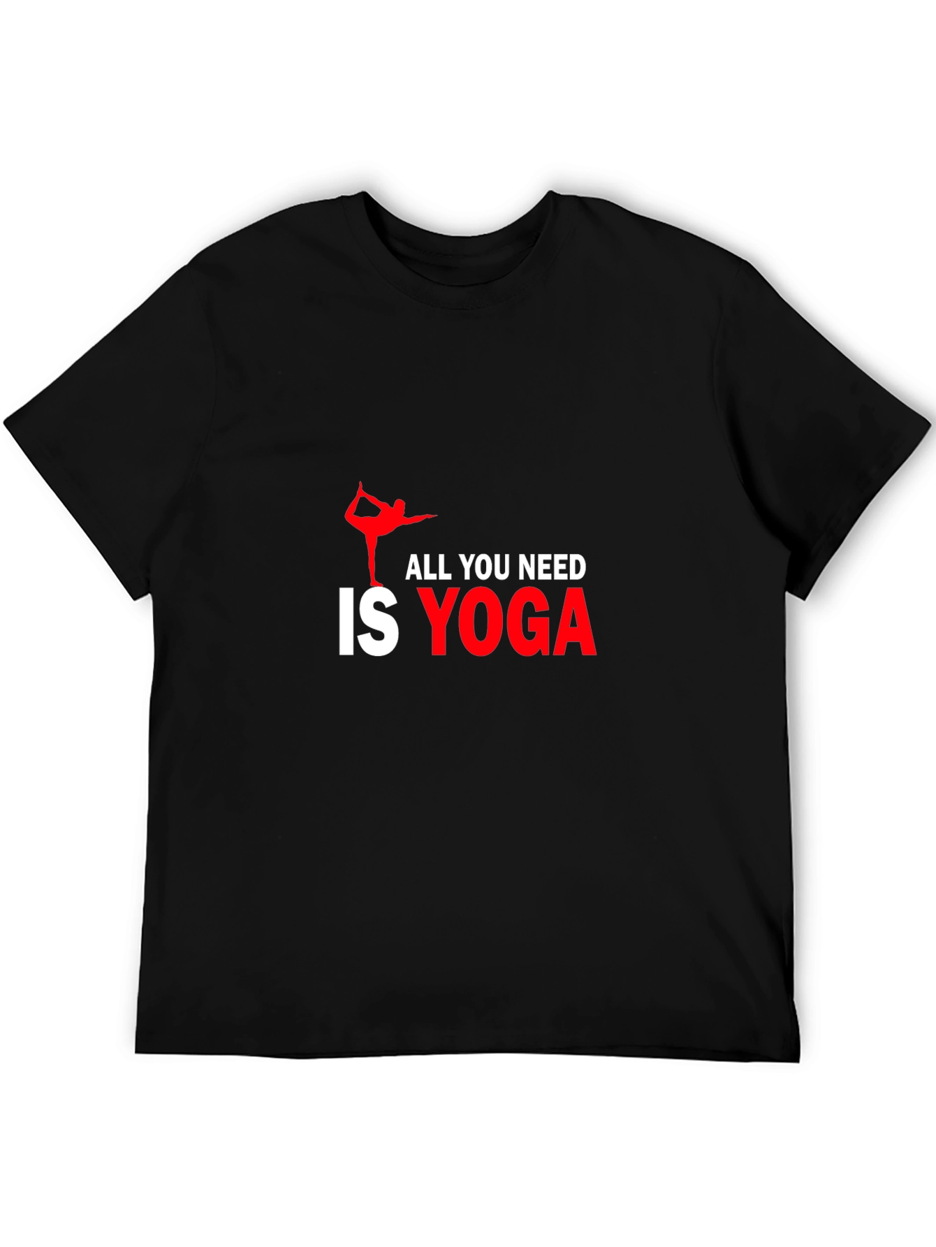 Black All You Need Is Yoga Black T-Shirt view 5