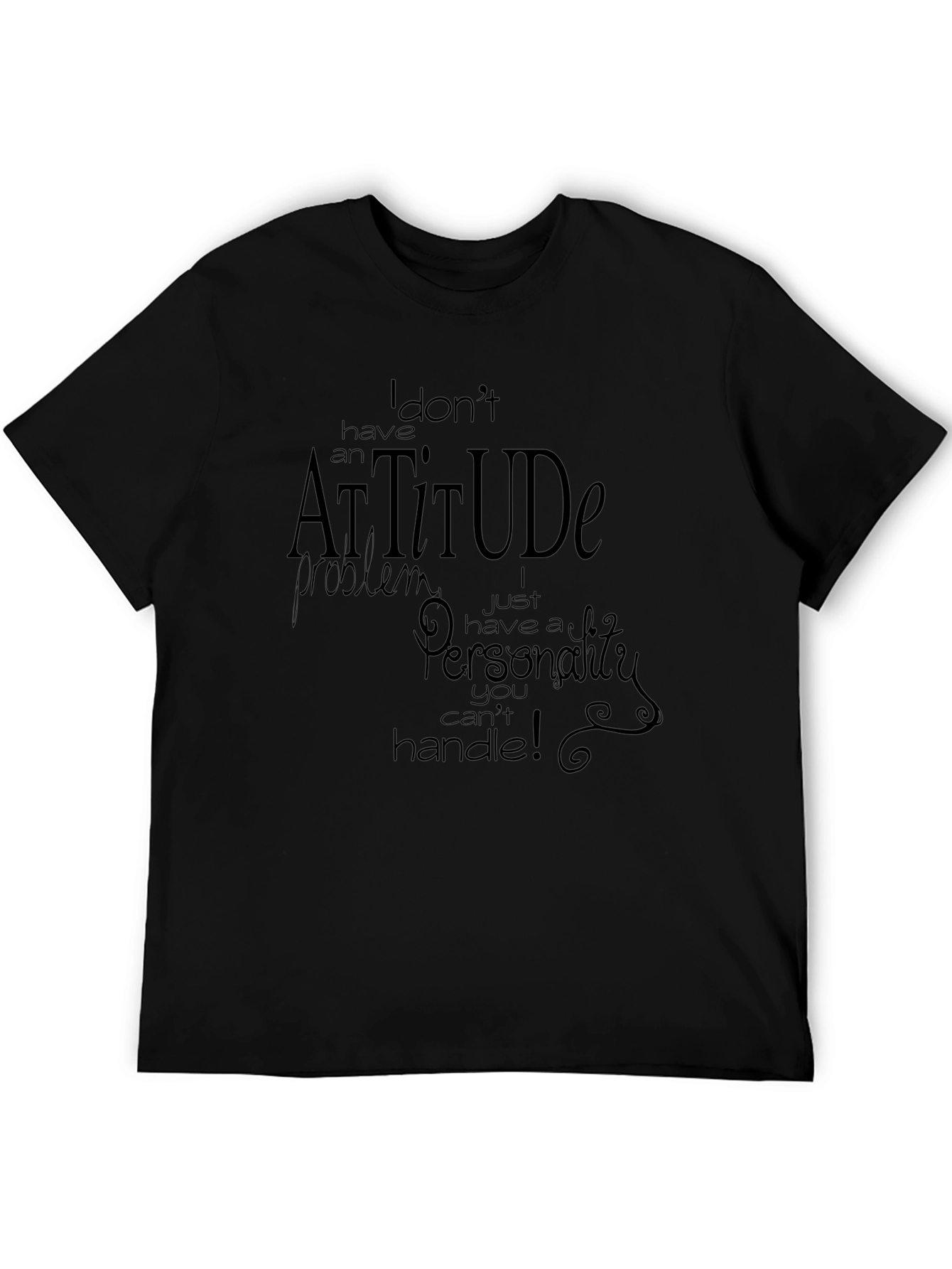 Black Attitude Graphic T-Shirt - Bold Statement Tee view 5