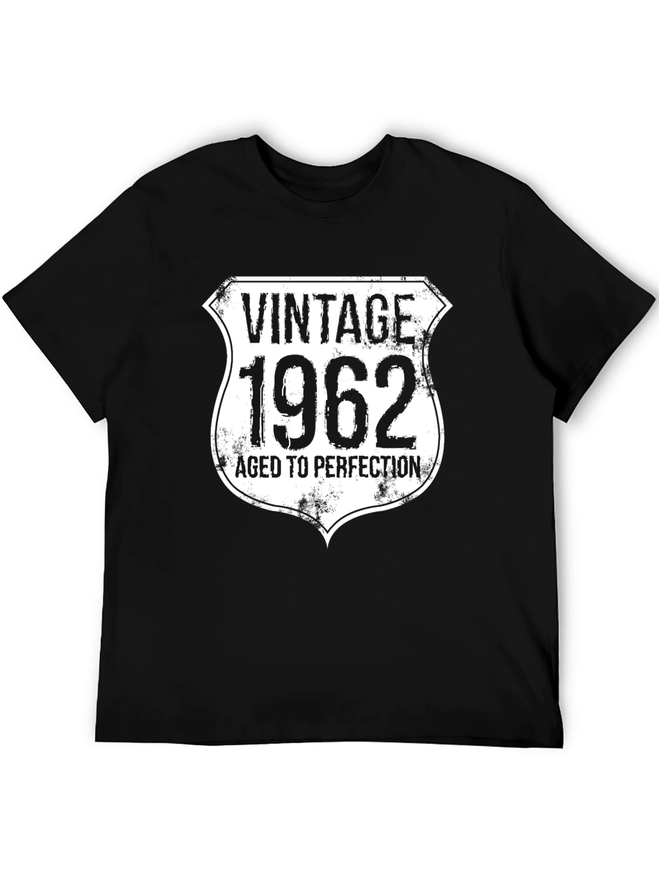 Black Vintage 1962 Aged to Perfection Black T-Shirt view 5