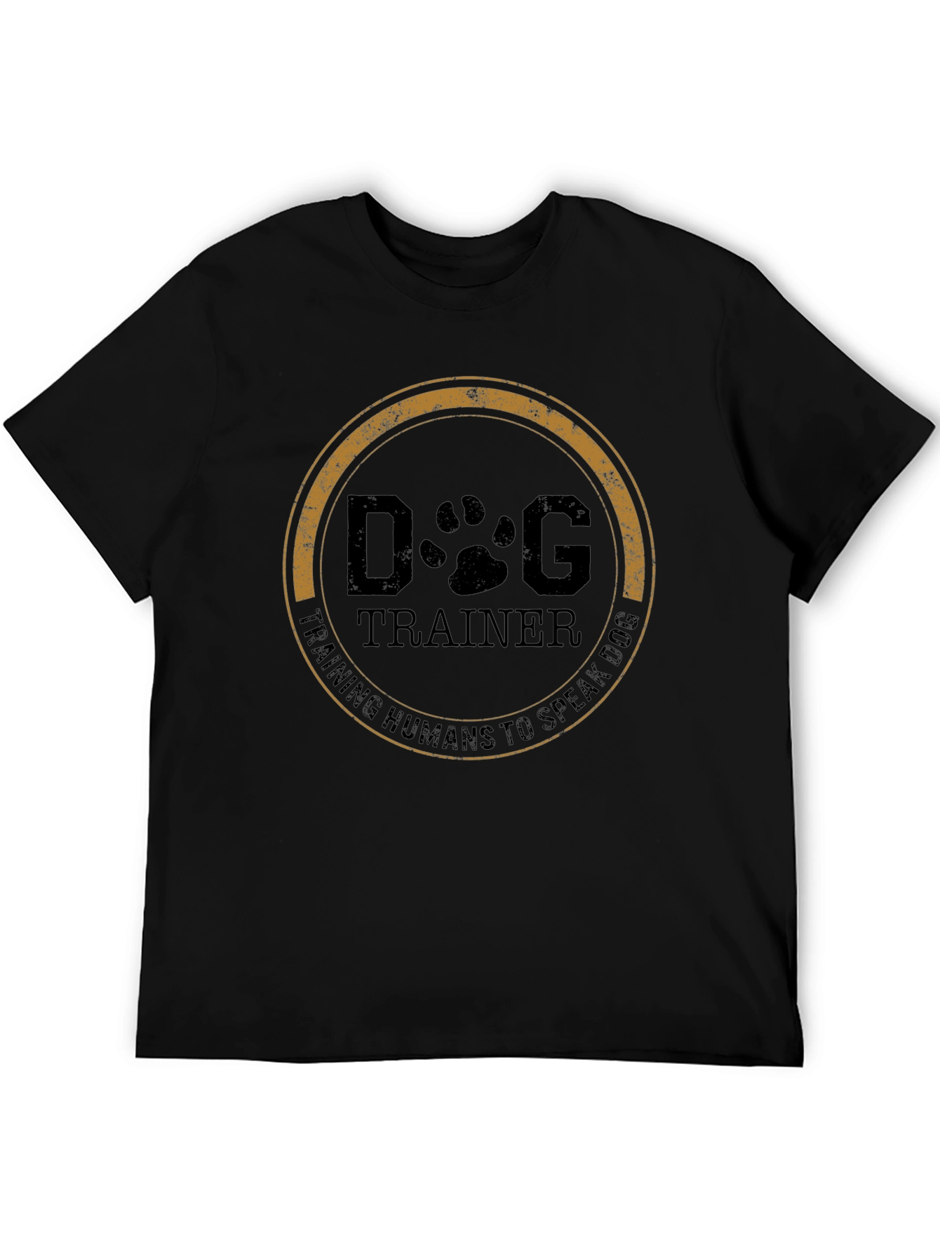 Black Dog Trainer T-Shirt - Training Humans to Speak Dog view 5