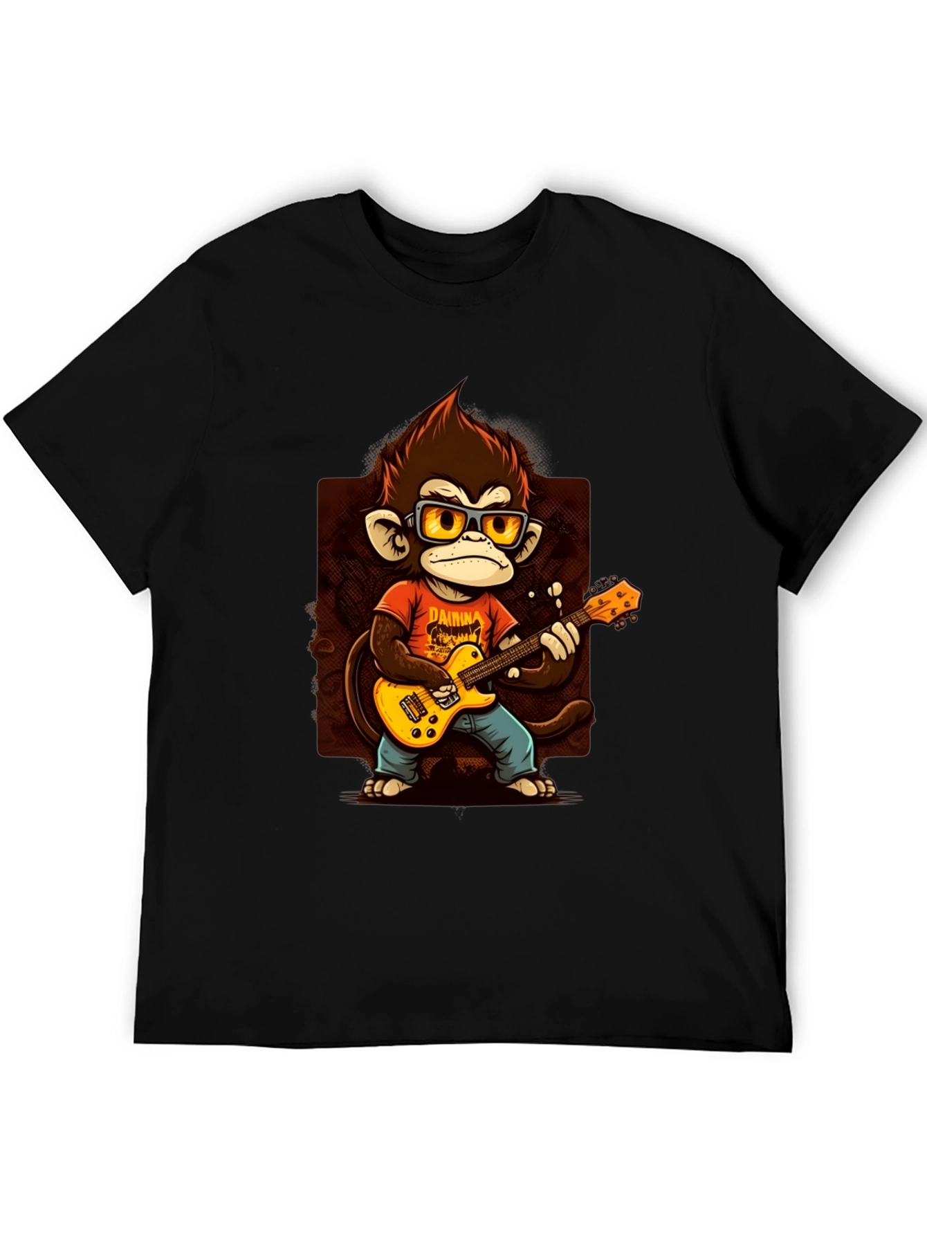 Black Monkey Guitarist T-Shirt - Rock On! view 5