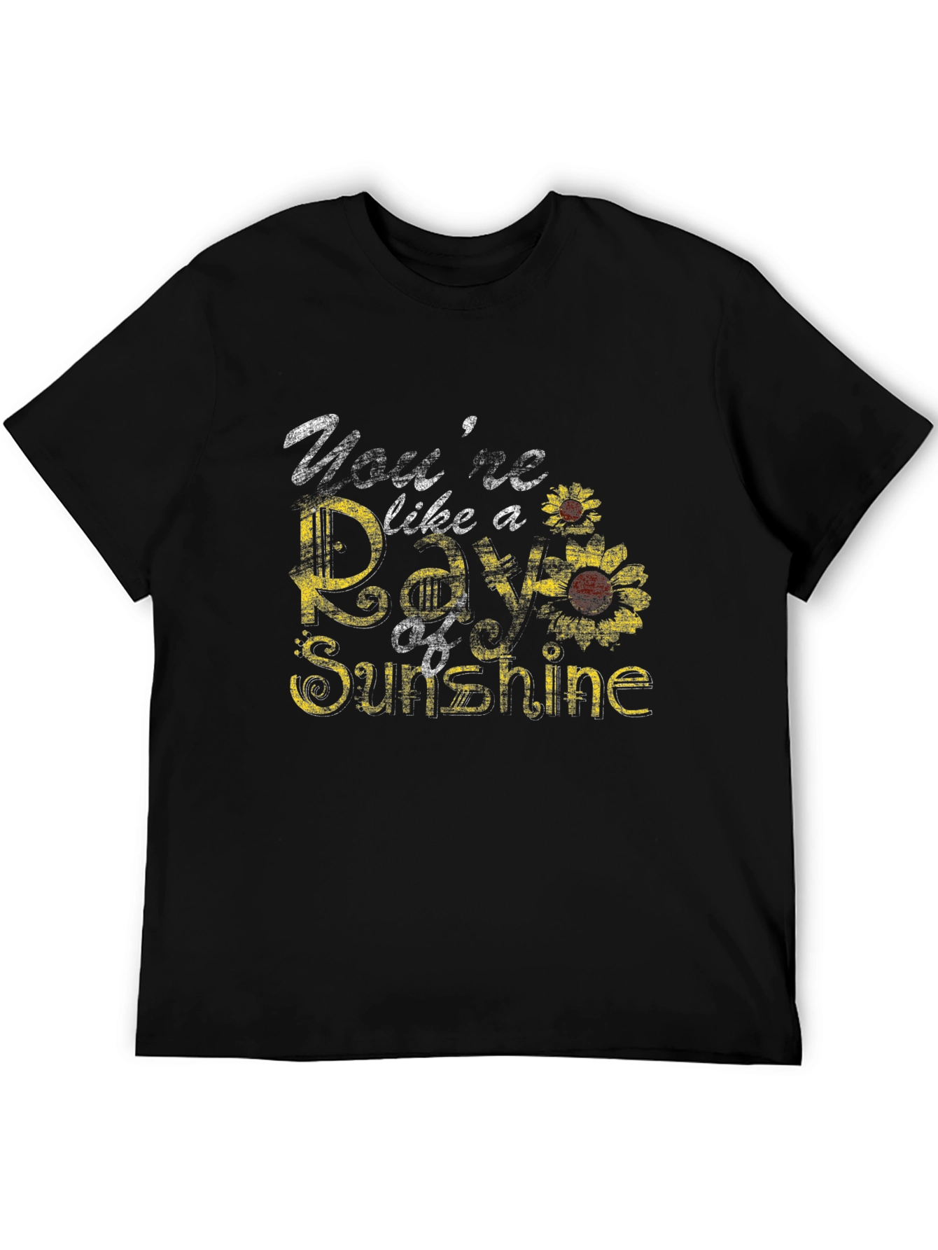 Black You're Like a Ray of Sunshine Sunflower Graphic Tee view 5