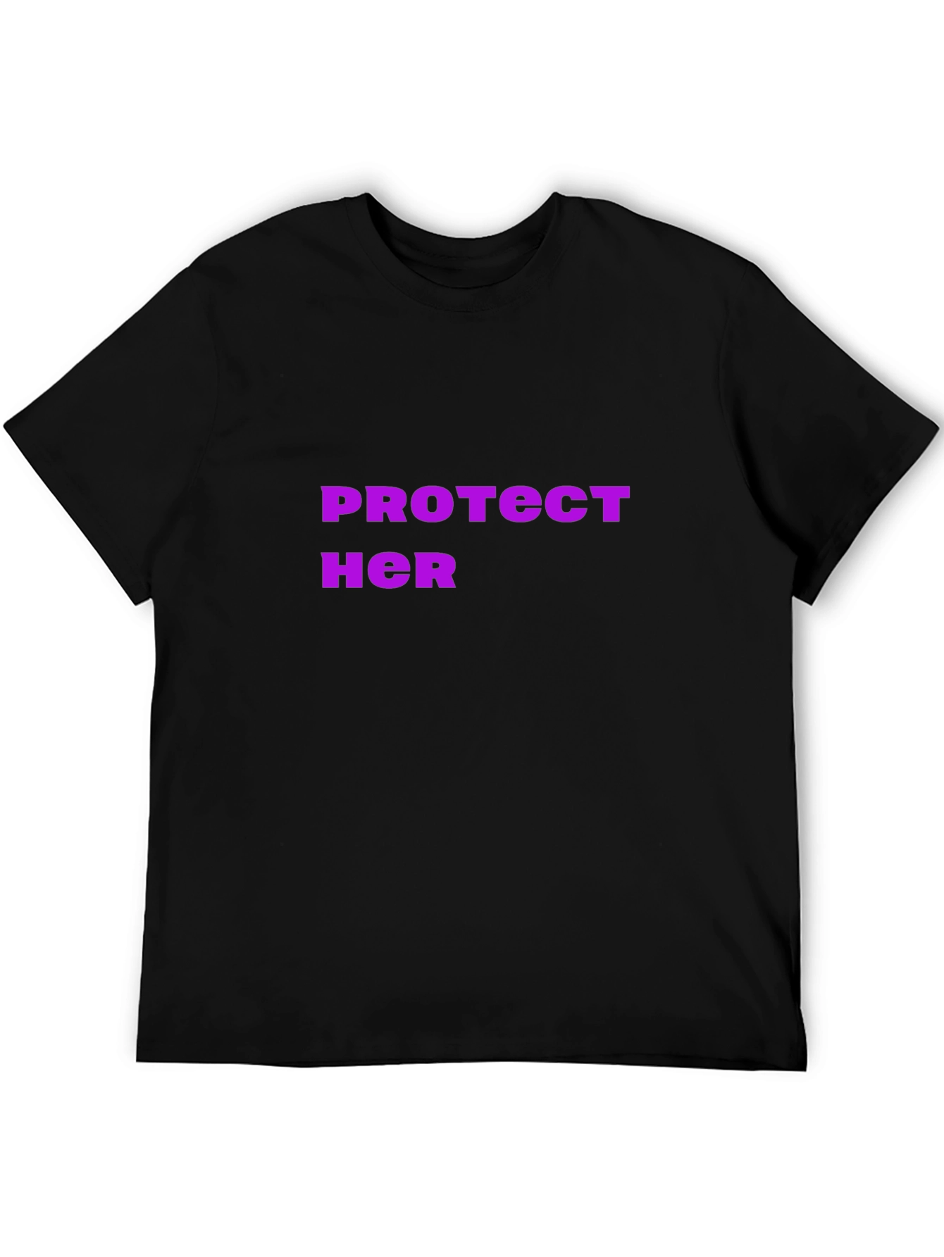 Black Protect Her Graphic Tee - Mens Black T-Shirt view 5