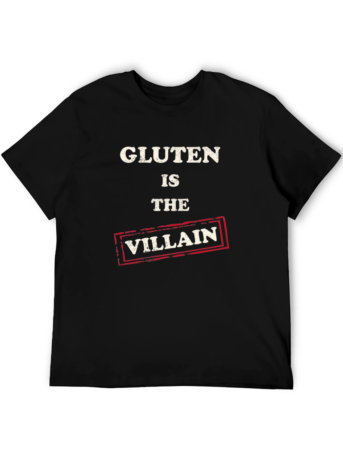 Black Gluten is the Villain Graphic T-Shirt view 5