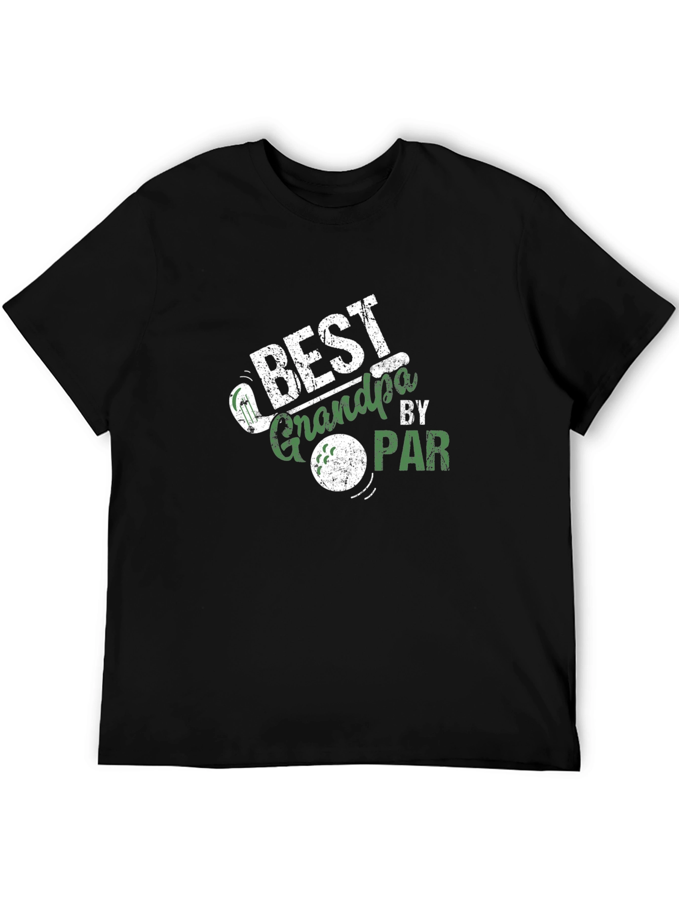 Black Best Grandpa By Par Golf T-Shirt view 5
