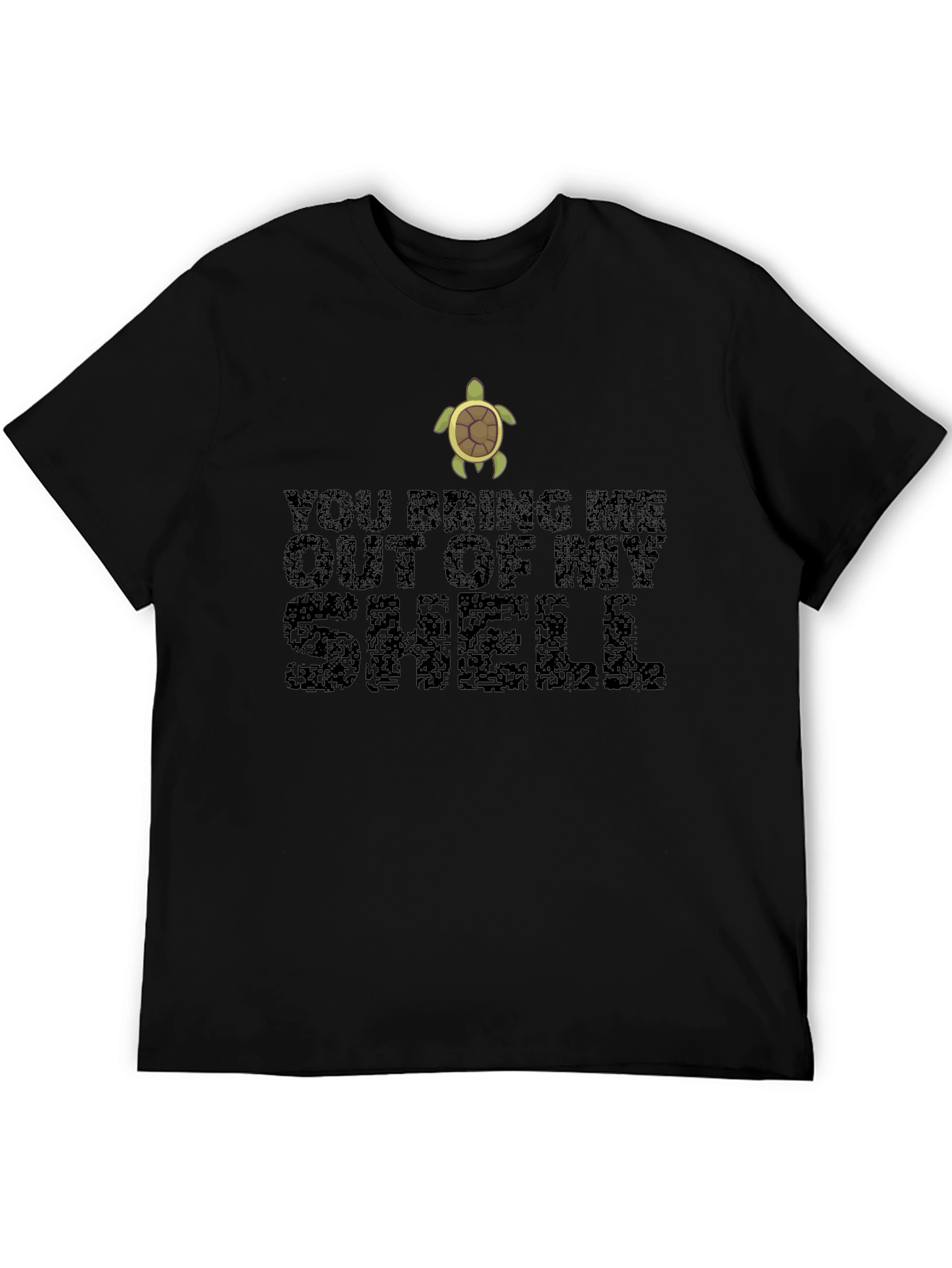 Black You Bring Me Out of My Shell Turtle T-Shirt view 5