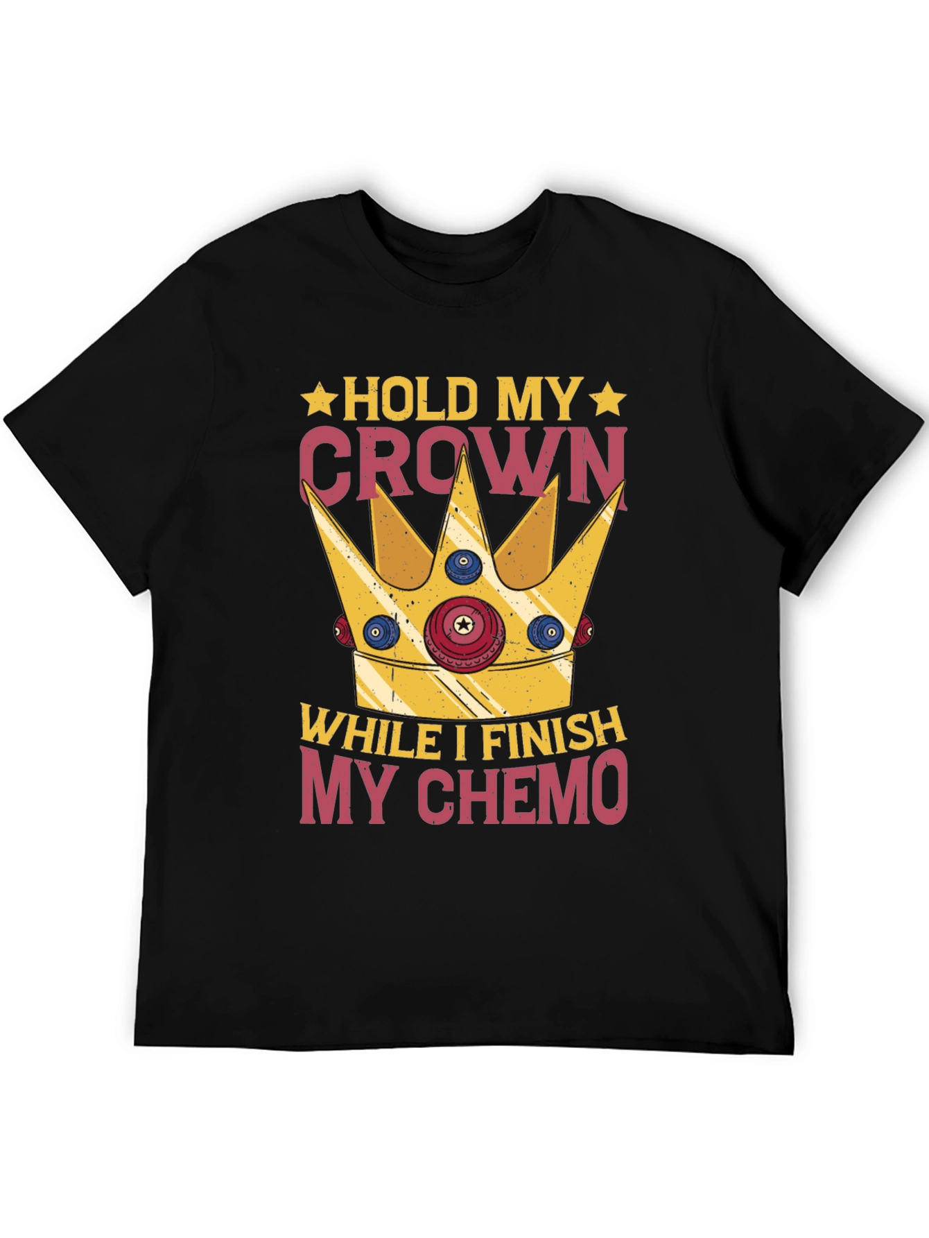 Black Hold My Crown Chemo T-Shirt view 5