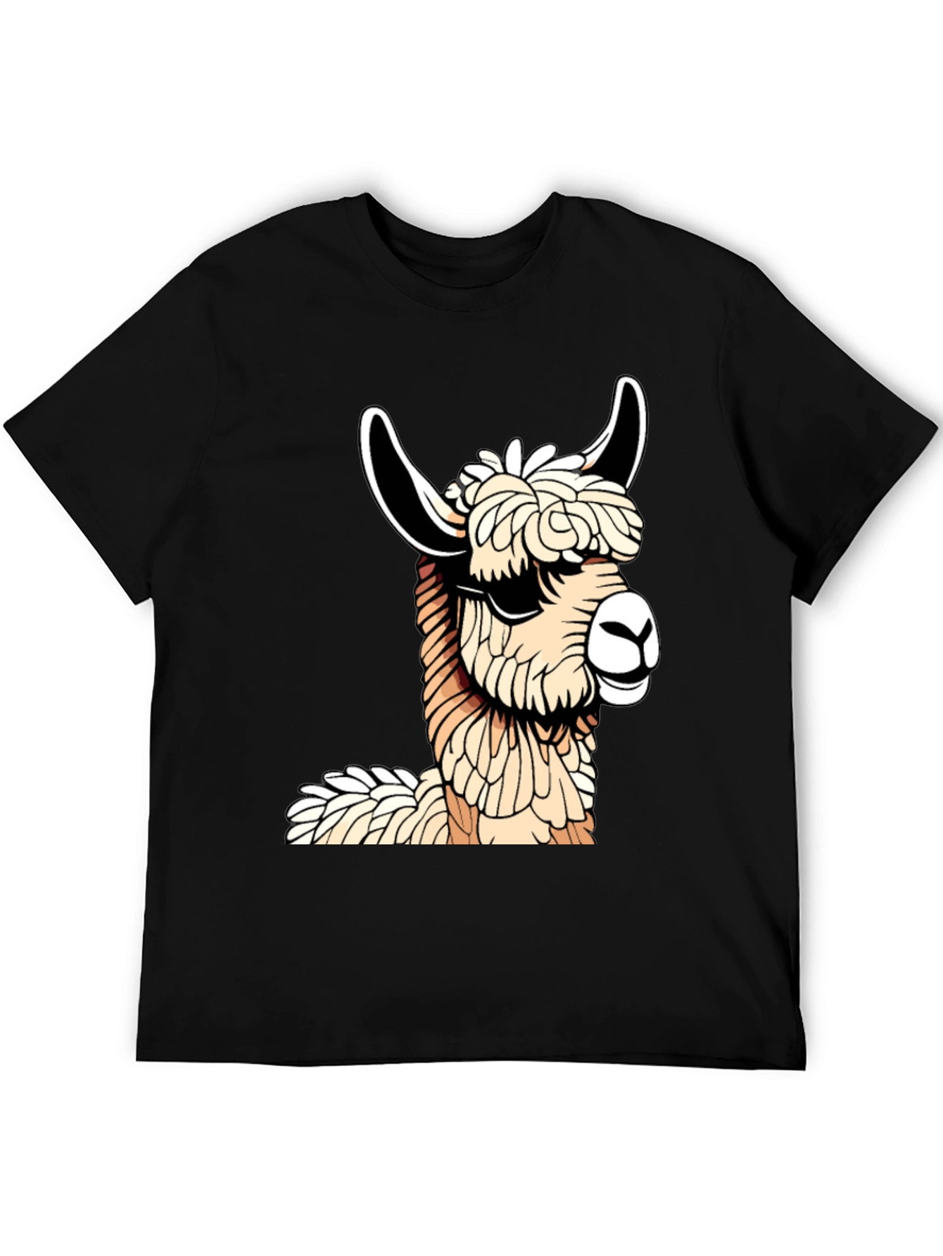 Black Llama Graphic Tee - Cool & Comfortable view 5