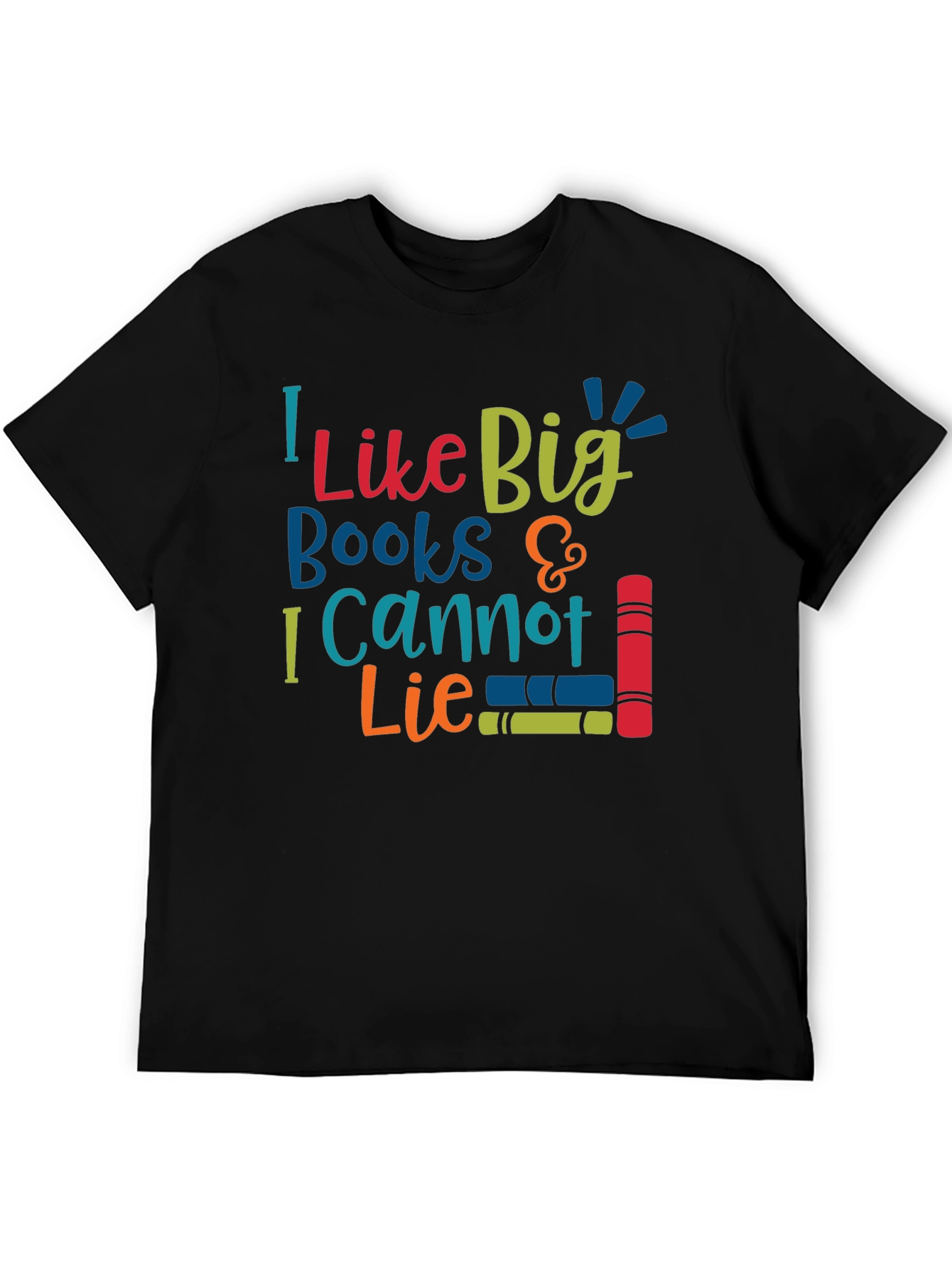 Black I Like Big Books T-Shirt view 5