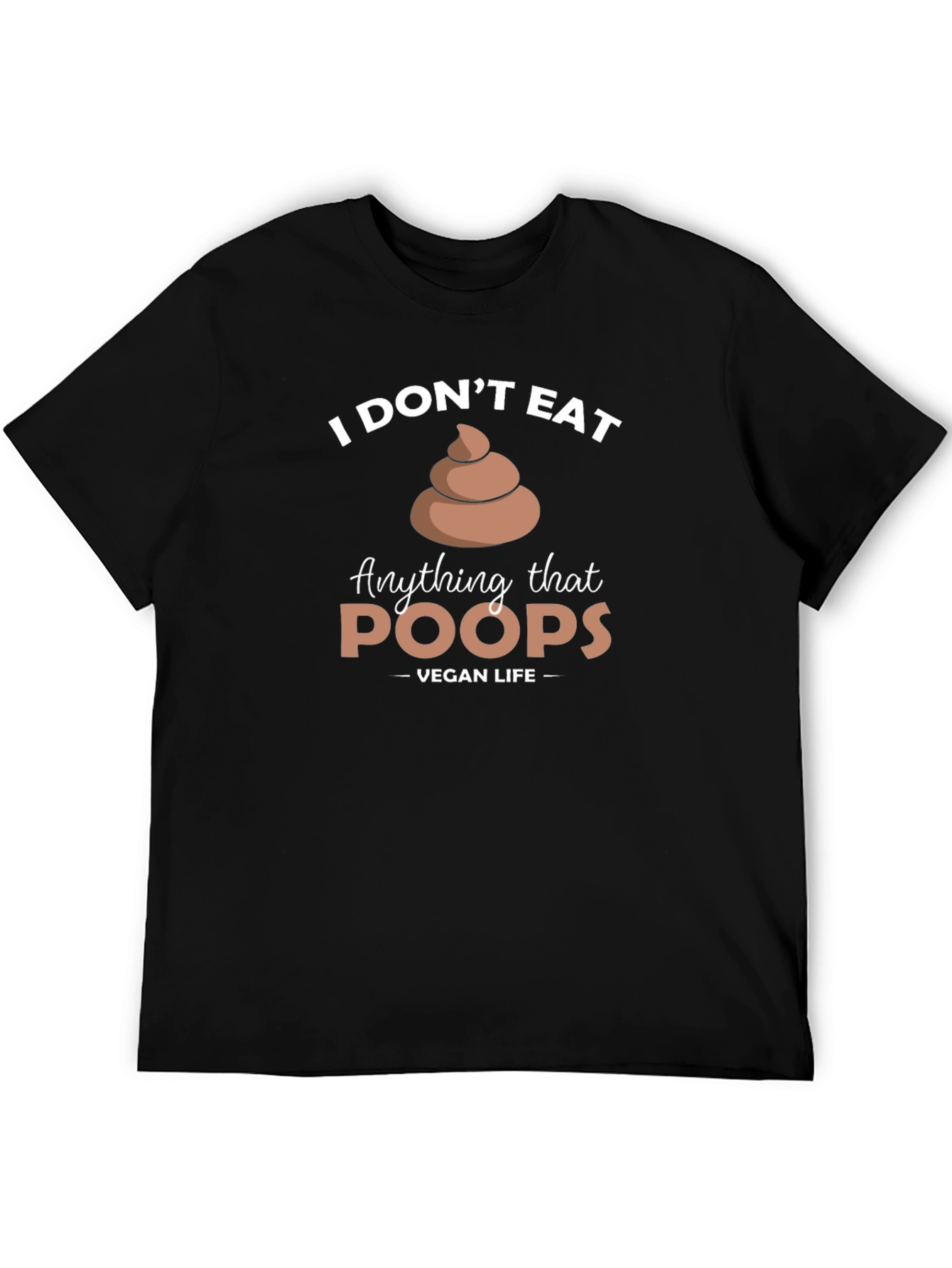 Black Vegan Life - I Don't Eat Poop T-Shirt view 5