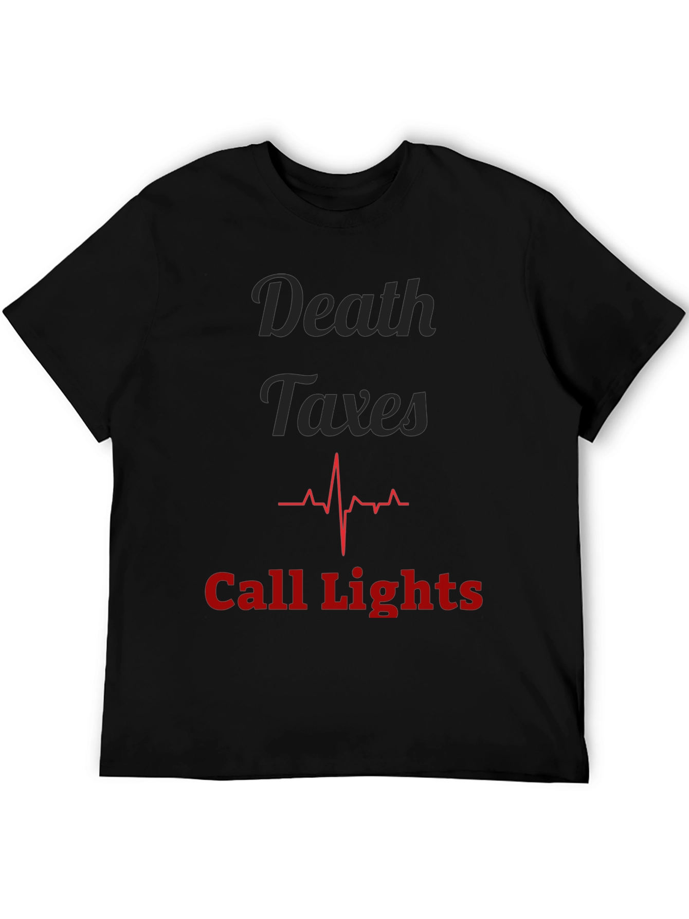 Black Death Taxes and Call Lights Graphic Tee view 5