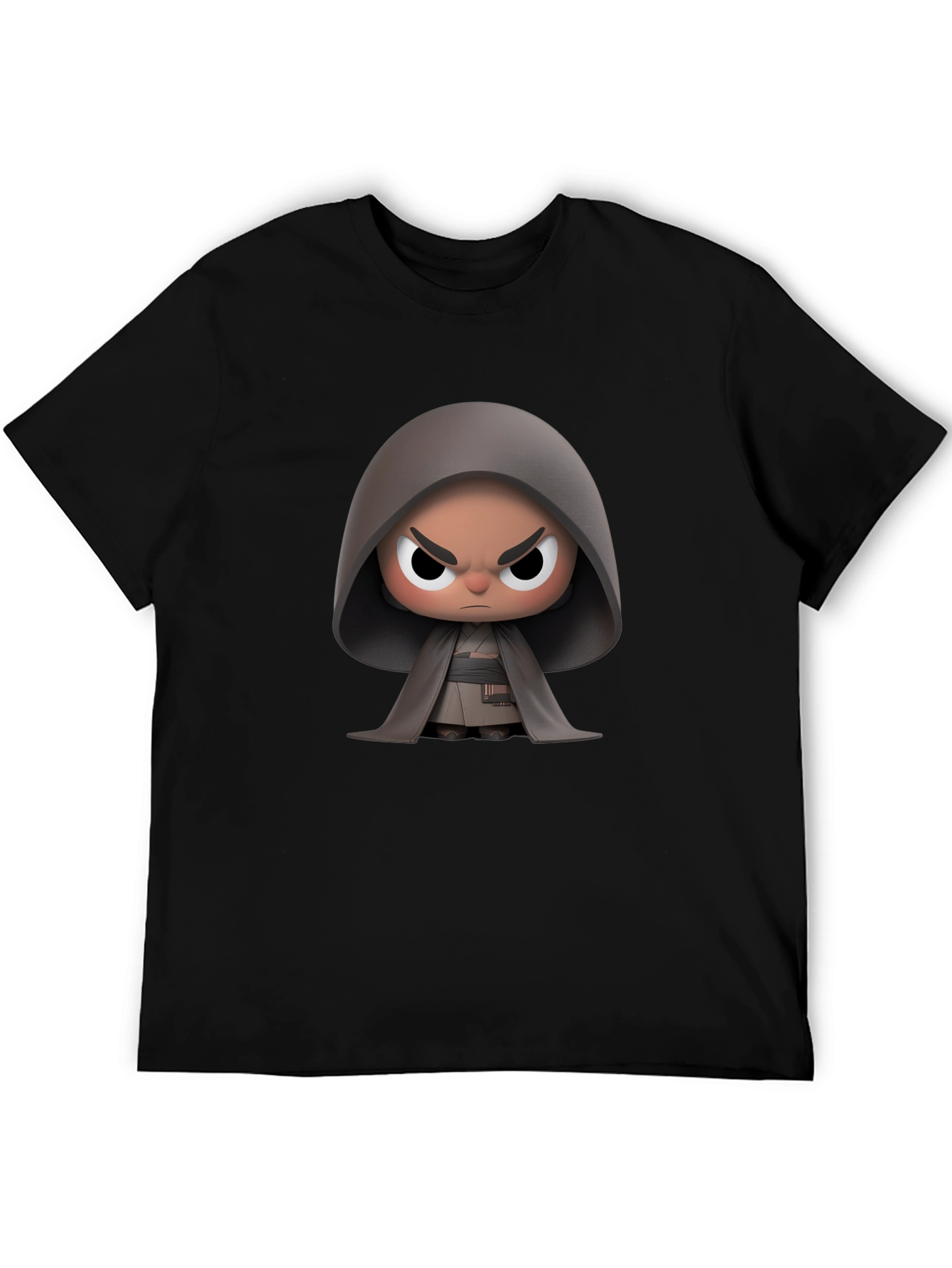 Black Dark Side Cartoon Graphic Tee view 5