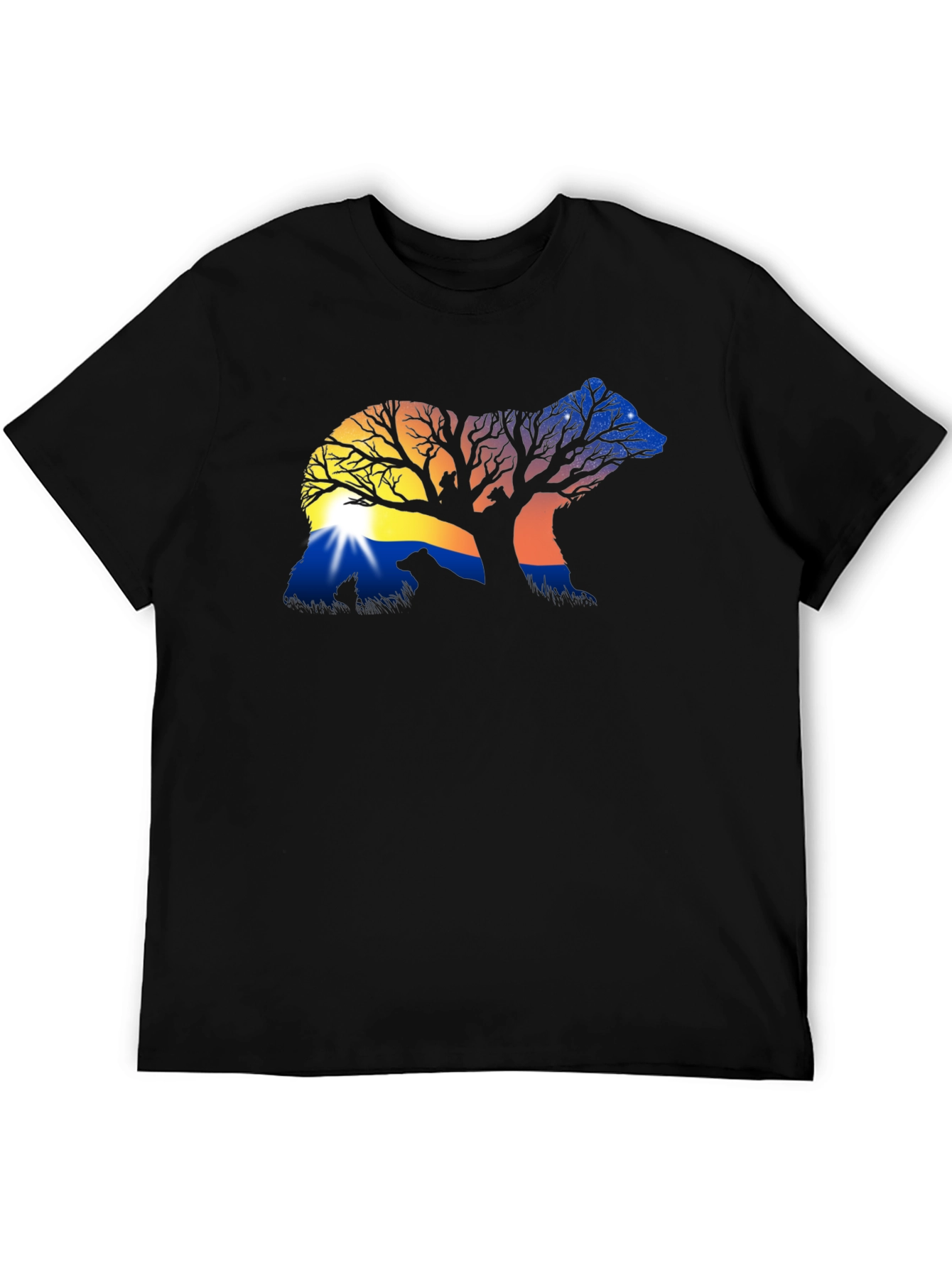 Nature Bear Silhouette Graphic Tee - 5