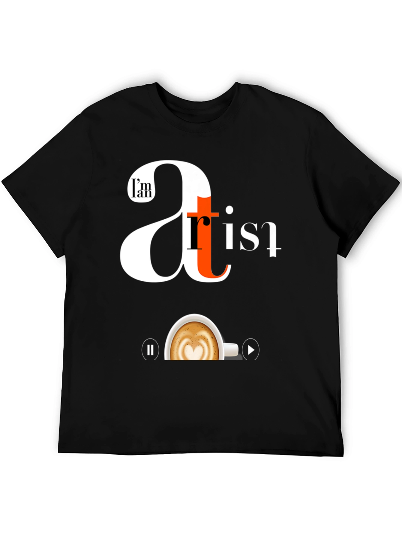 Black I'm An Artist Black Graphic Tee view 5