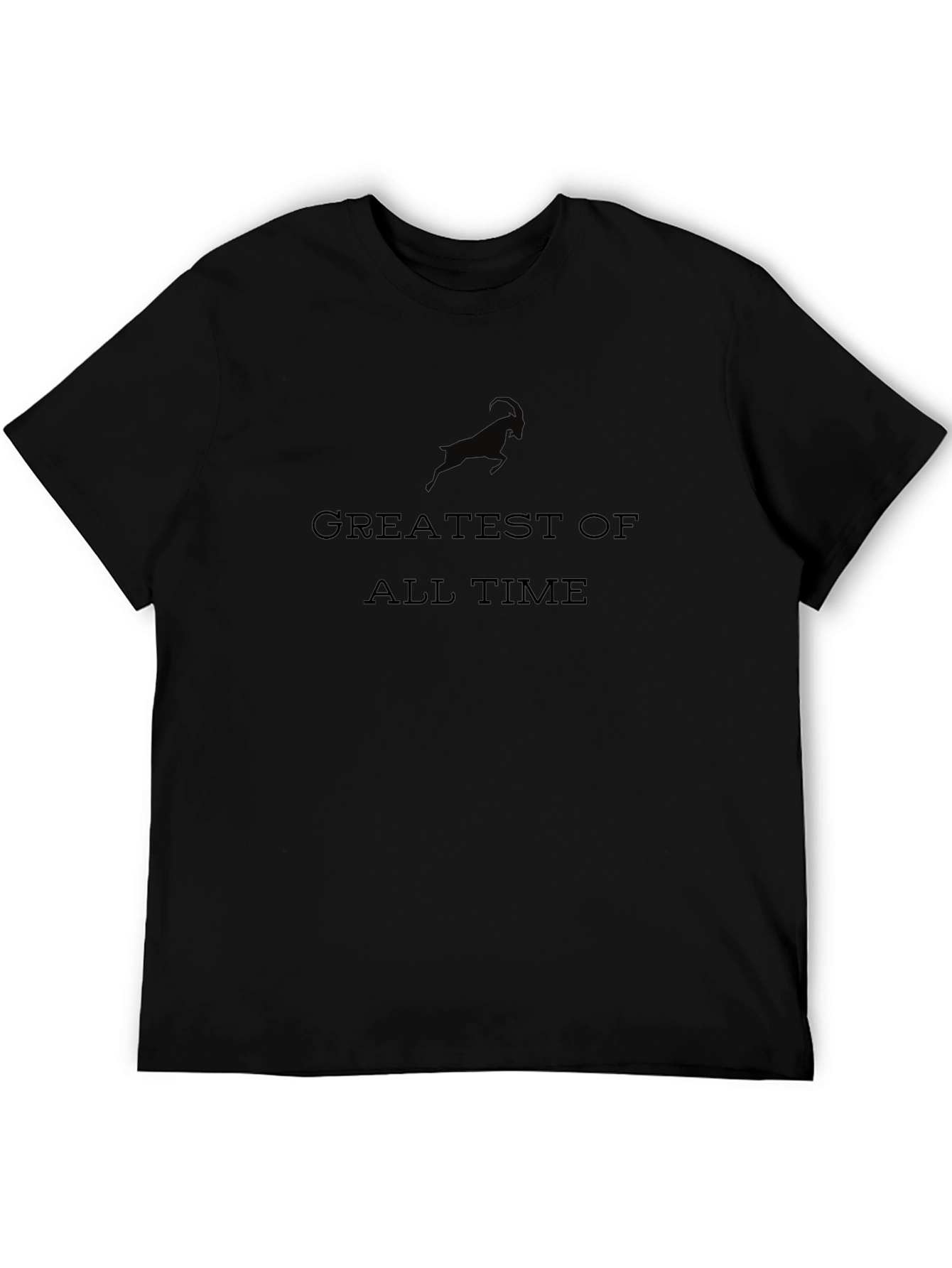 Black Greatest of All Time Black Graphic Tee view 5