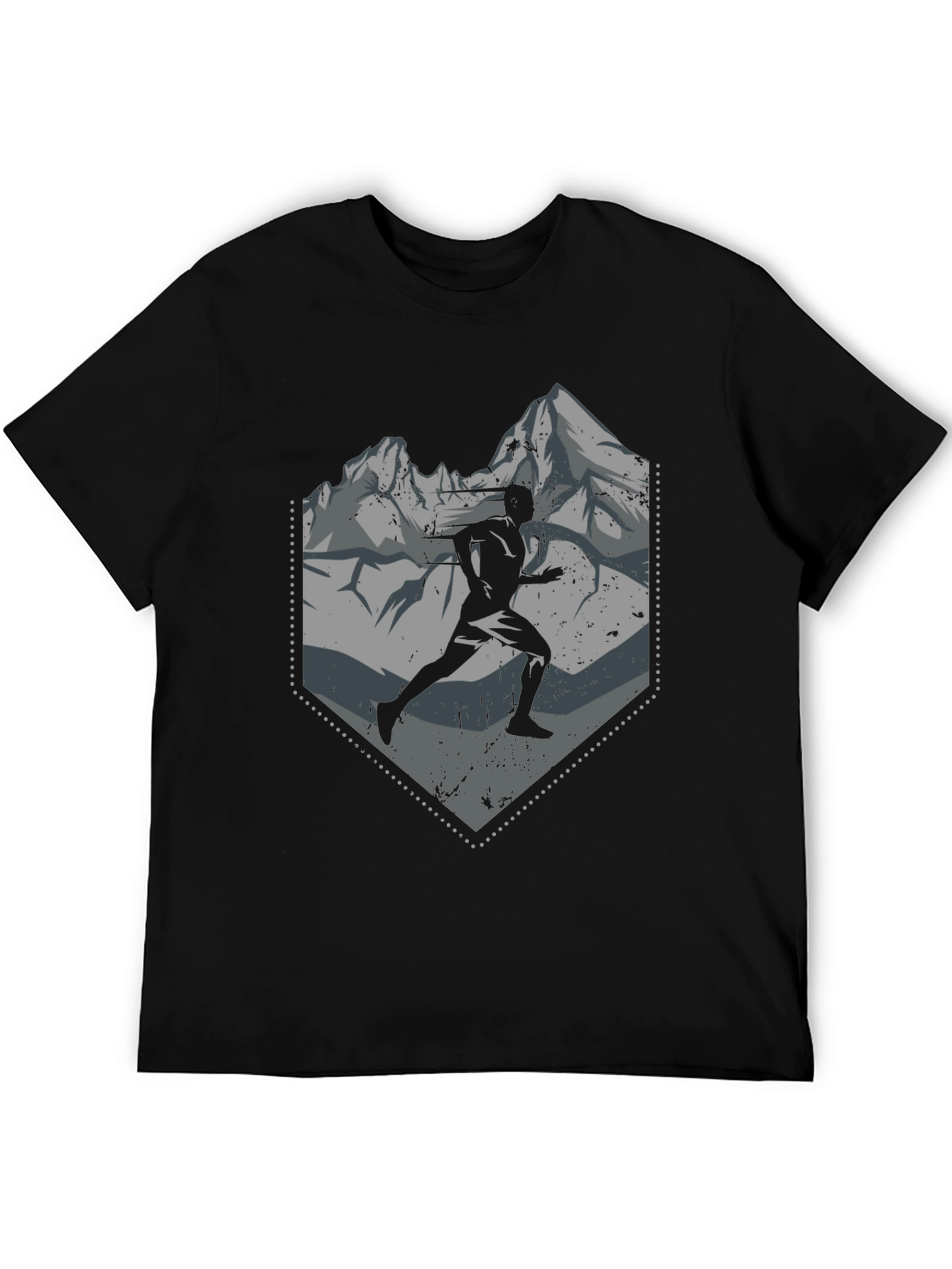 Black Mountain Runner Graphic Tee - Black view 5