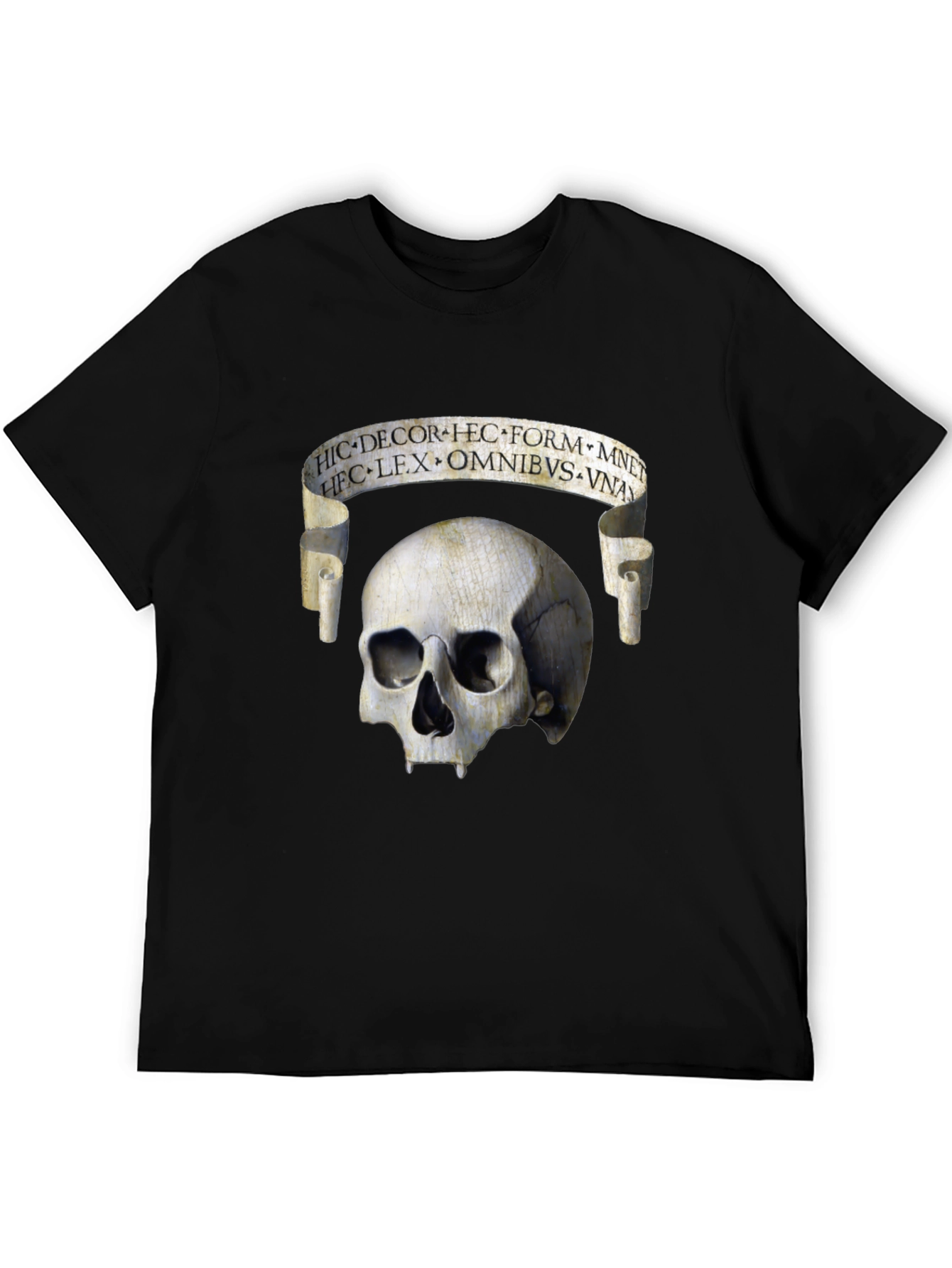 Black Skull & Scroll Graphic Tee - Memento Mori Fashion view 5
