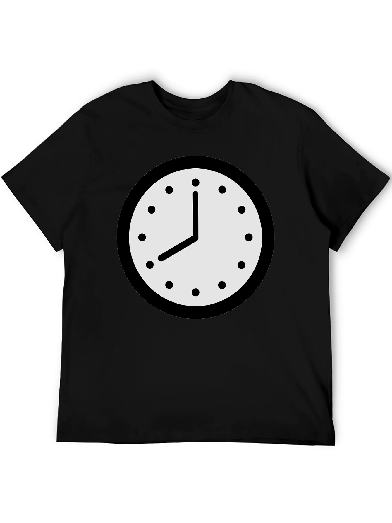 Black Clock Graphic T-Shirt - Classic Timepiece Design view 5