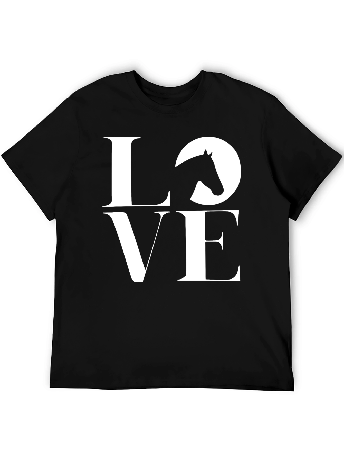 Black Horse Love T-Shirt - Equestrian Style Tee view 5
