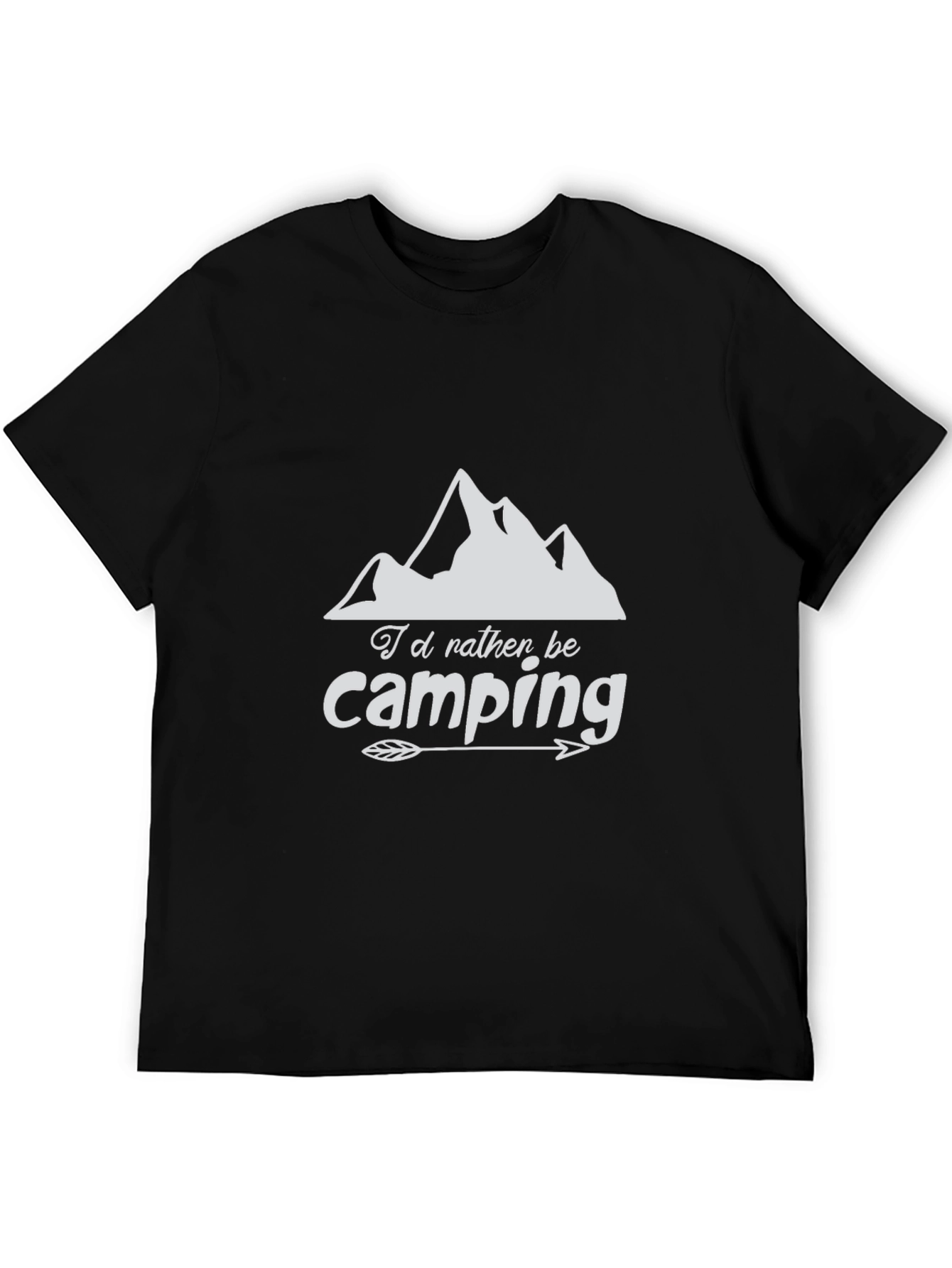 Camping T-Shirt: I'd Rather Be Camping Graphic Tee - 5