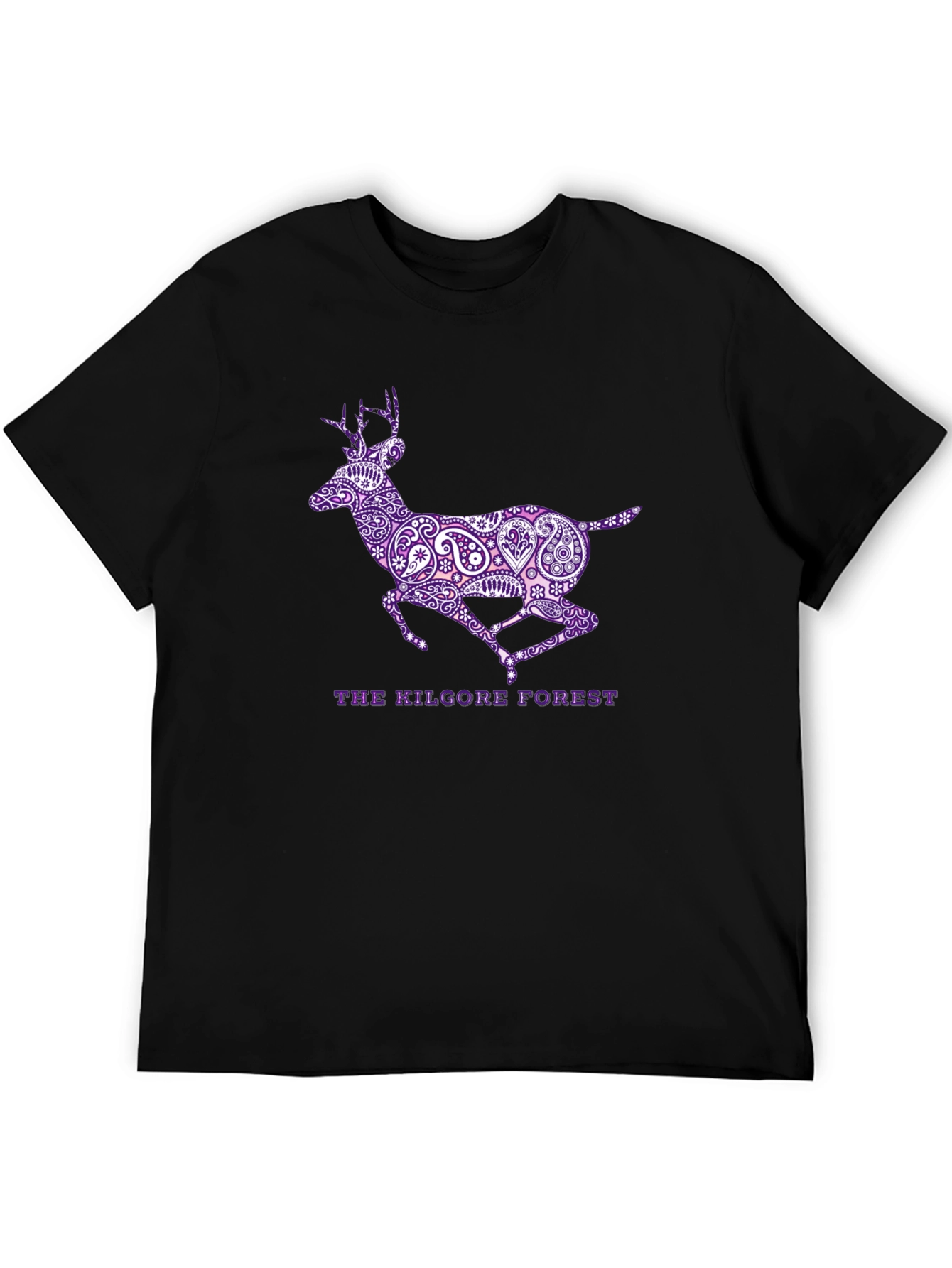 Black The Kilgore Forest Deer Graphic T-Shirt view 5