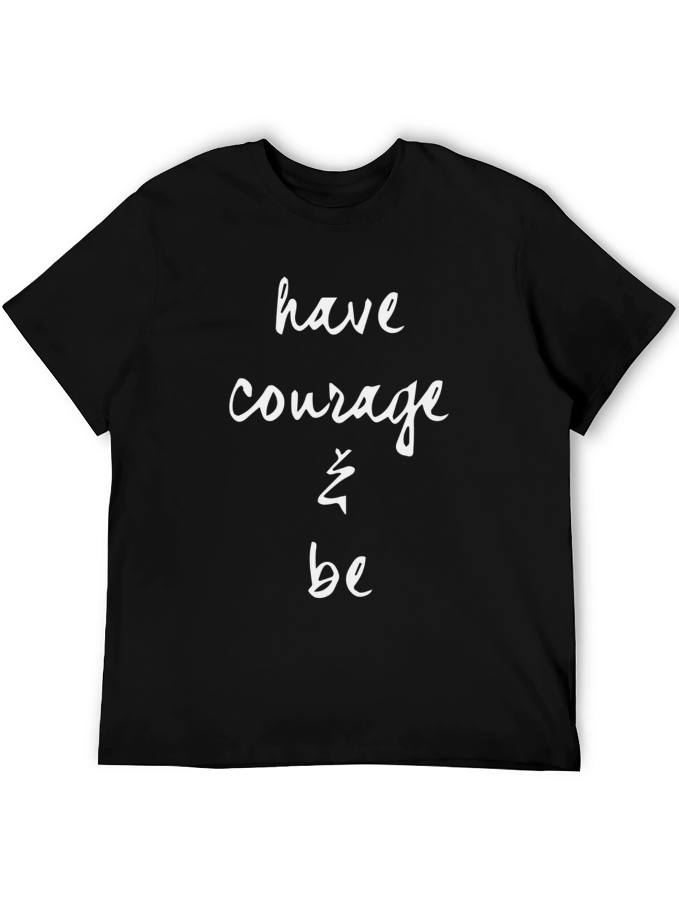 Black Courage Graphic Tee - Black Cotton T-Shirt view 5