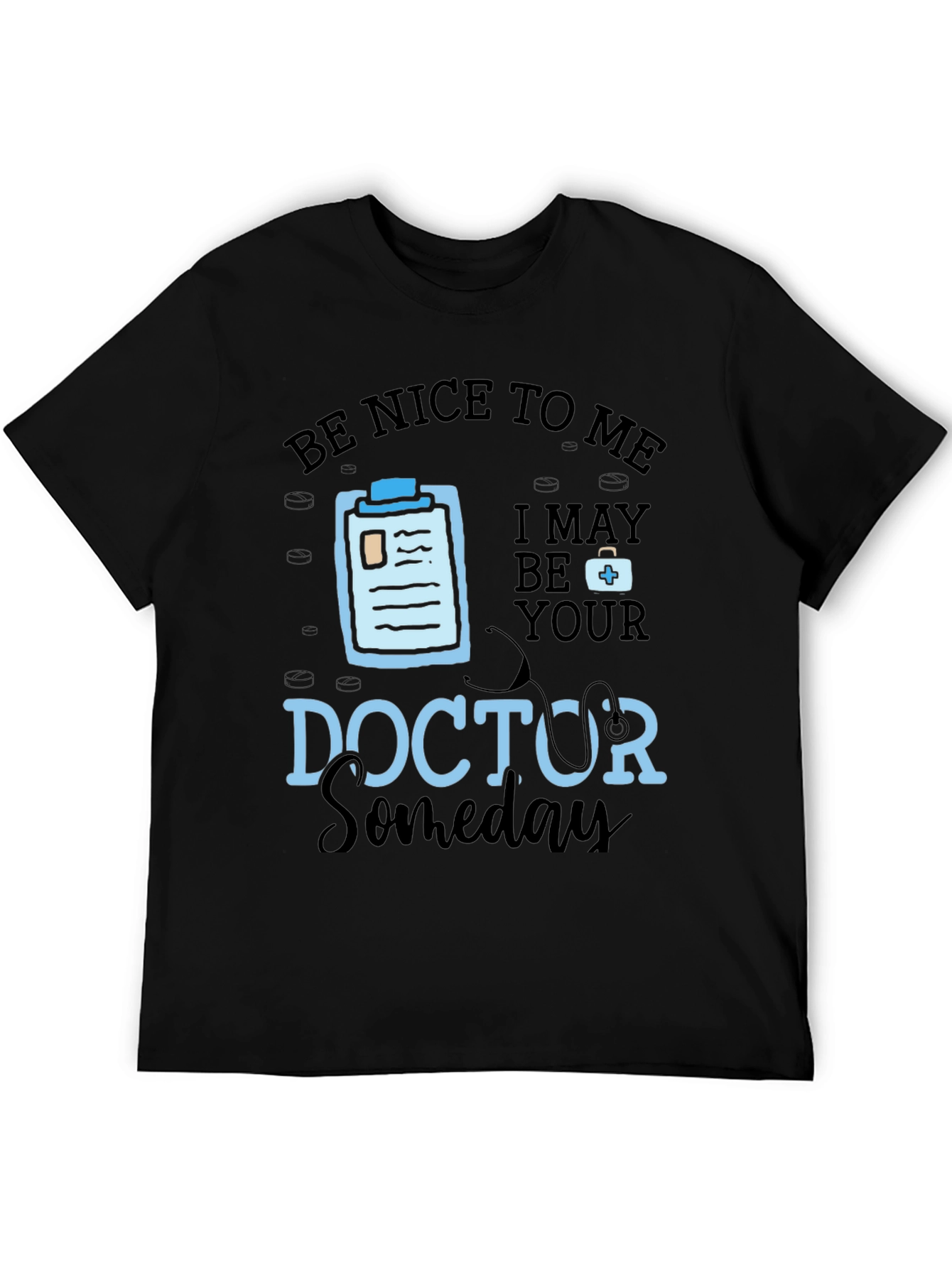 Black Be Nice To Me, Doctor Someday Graphic T-Shirt view 5