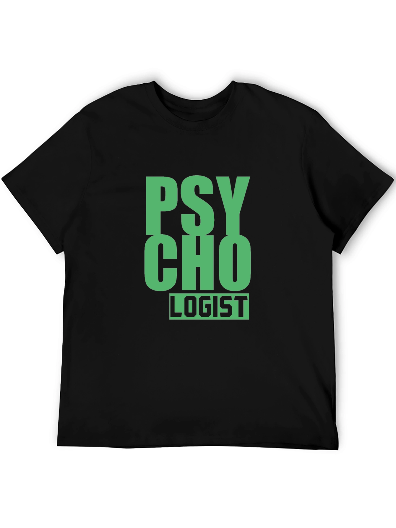 Black Psycho-Logist Graphic Tee - Black Cotton Blend view 5