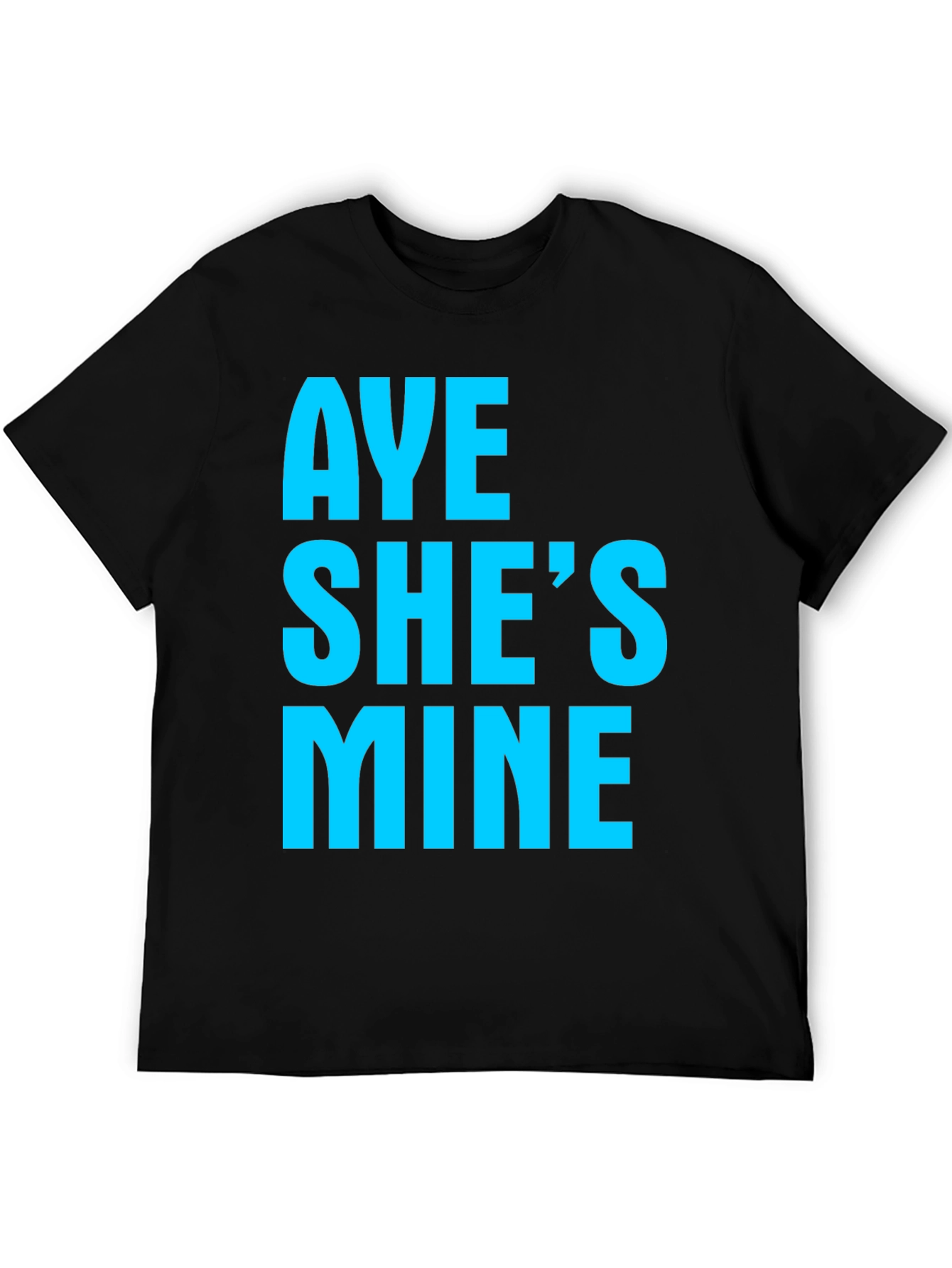 Black Aye She's Mine Graphic Tee - Black view 5