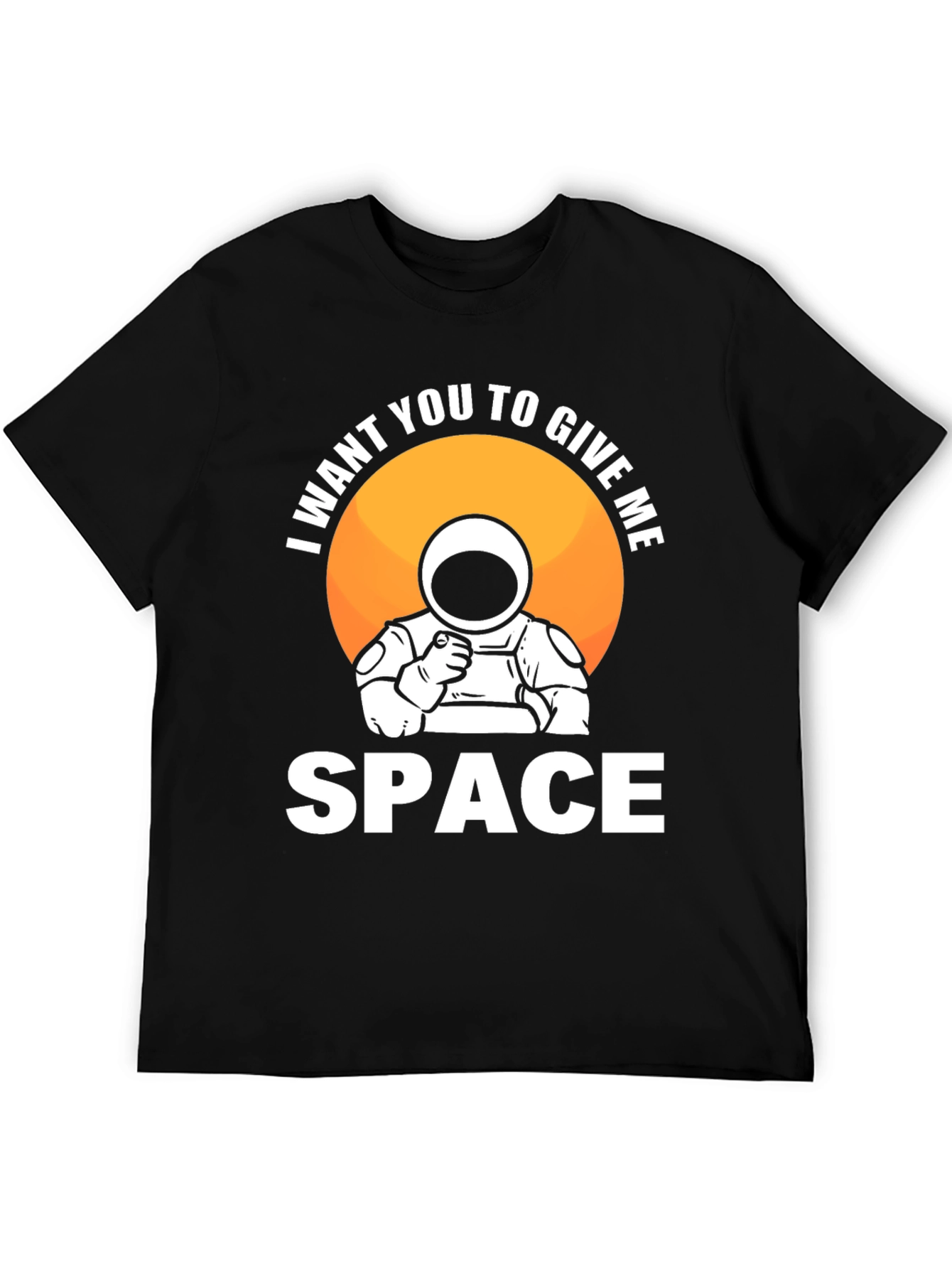 Black Give Me Space Astronaut Graphic Tee view 5