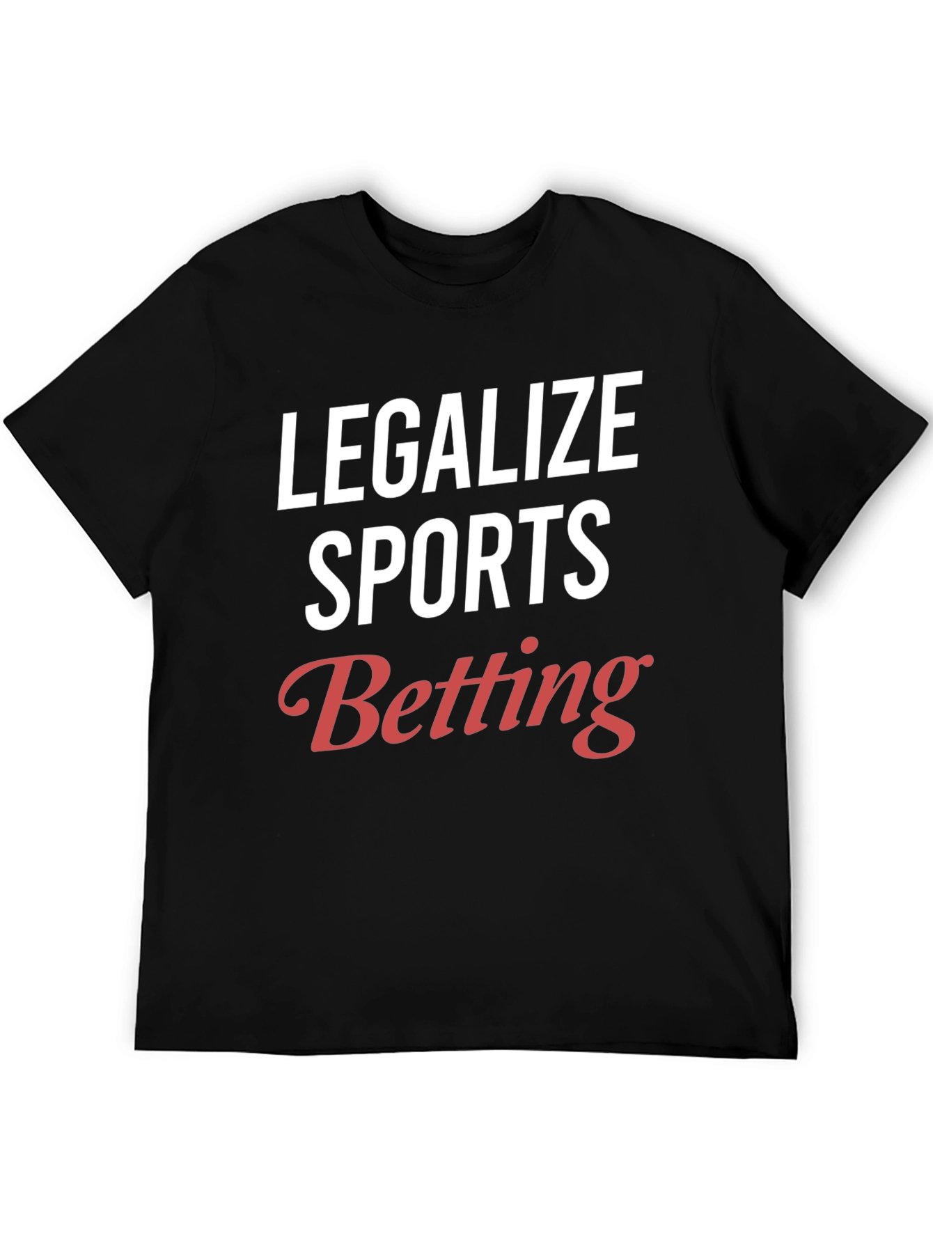 Black Legalize Sports Betting T-Shirt - Black view 5