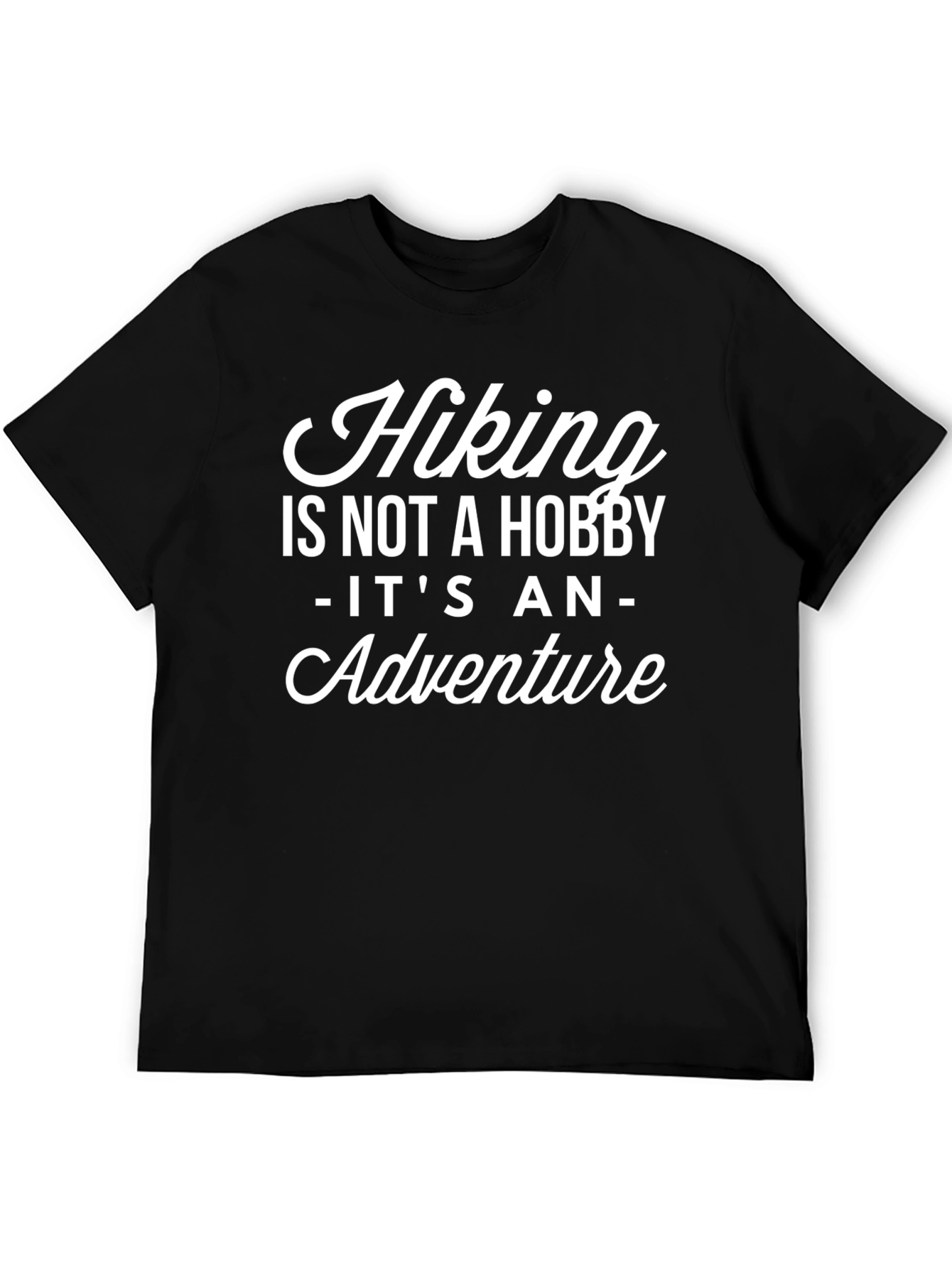 Black Hiking Adventure Black Graphic Tee view 5