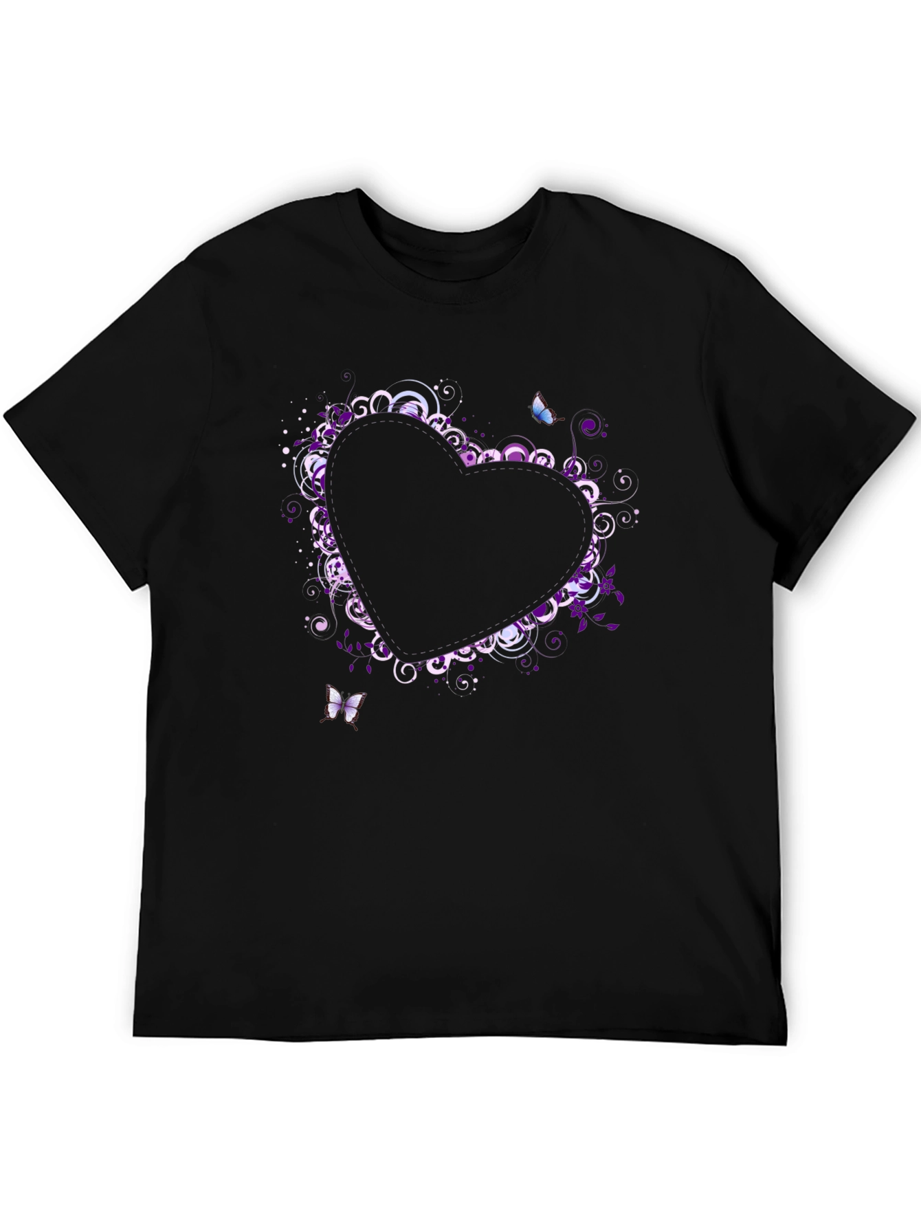 Black Heart Butterfly Graphic T-Shirt view 5