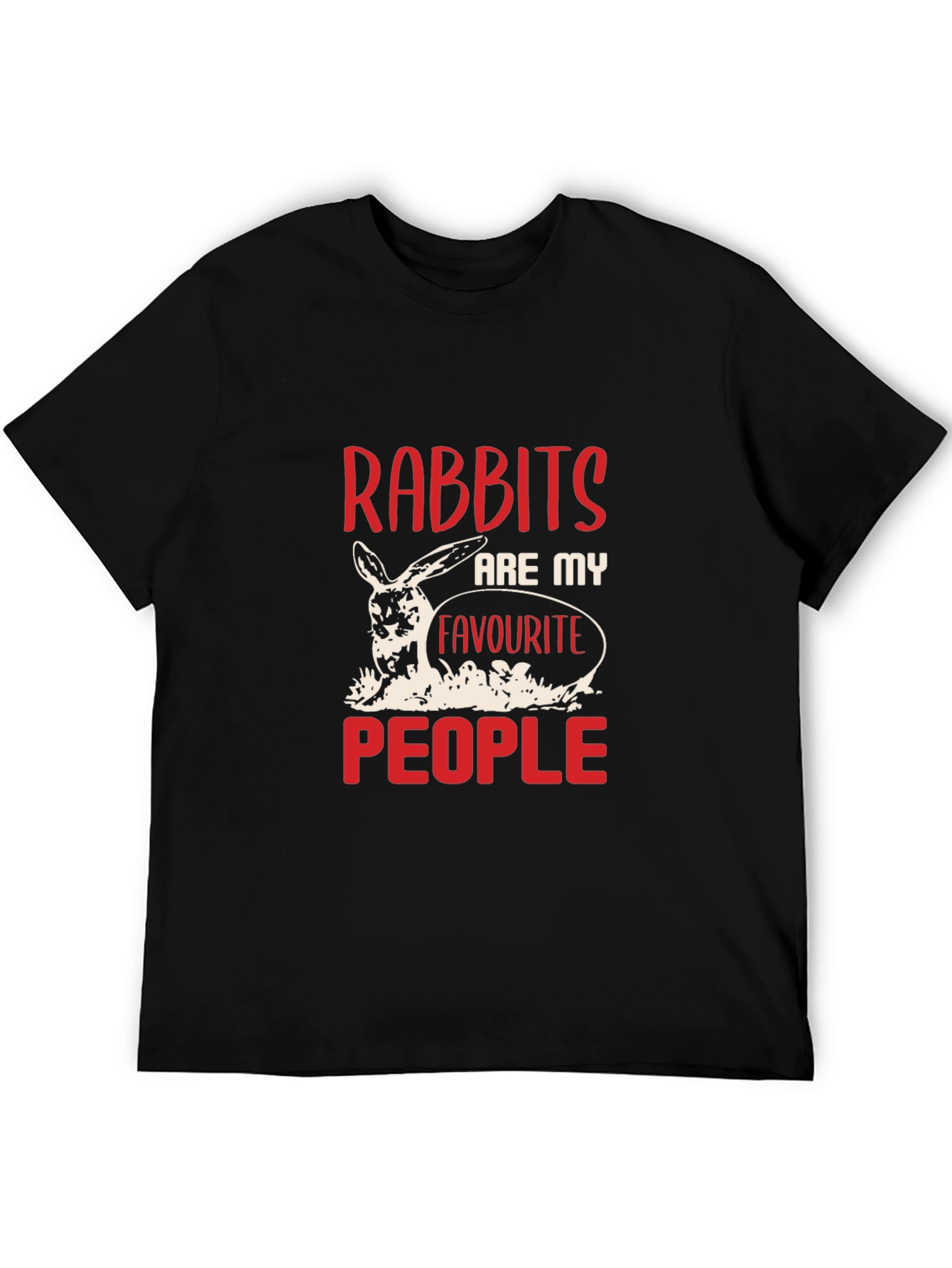 Black Rabbits Are My Favorite People T-Shirt view 5