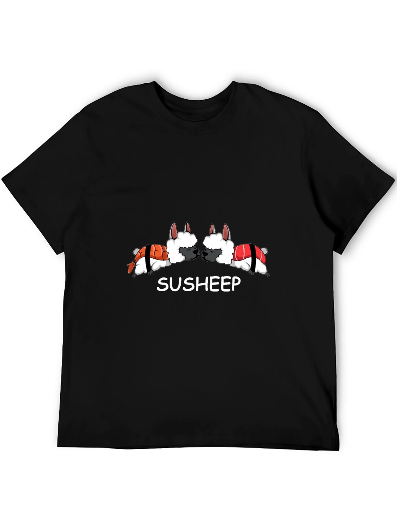 Black Sushi Sheep Graphic Tee - Susheep T-Shirt view 5