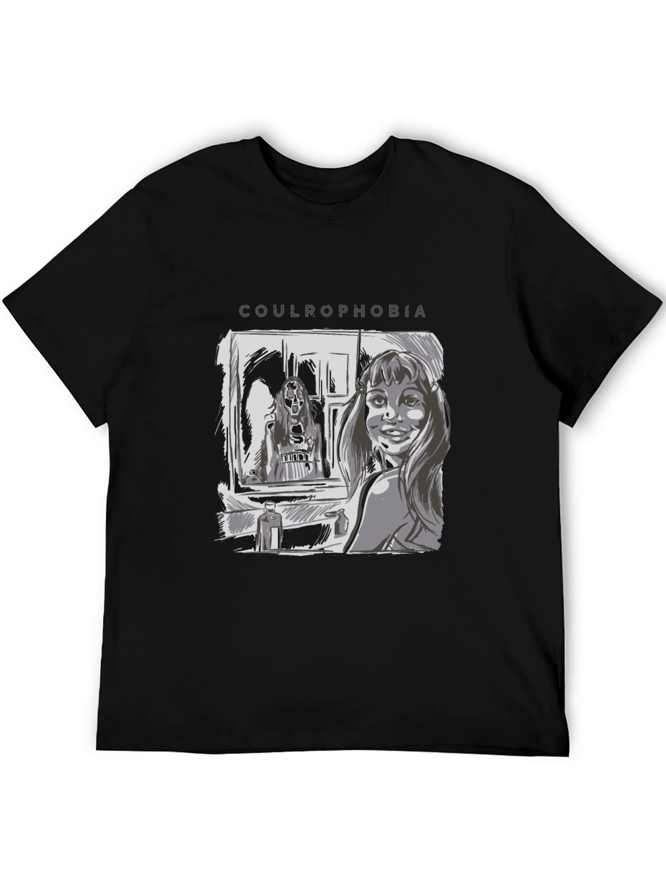 Black Coulrophobia Horror T-Shirt view 5
