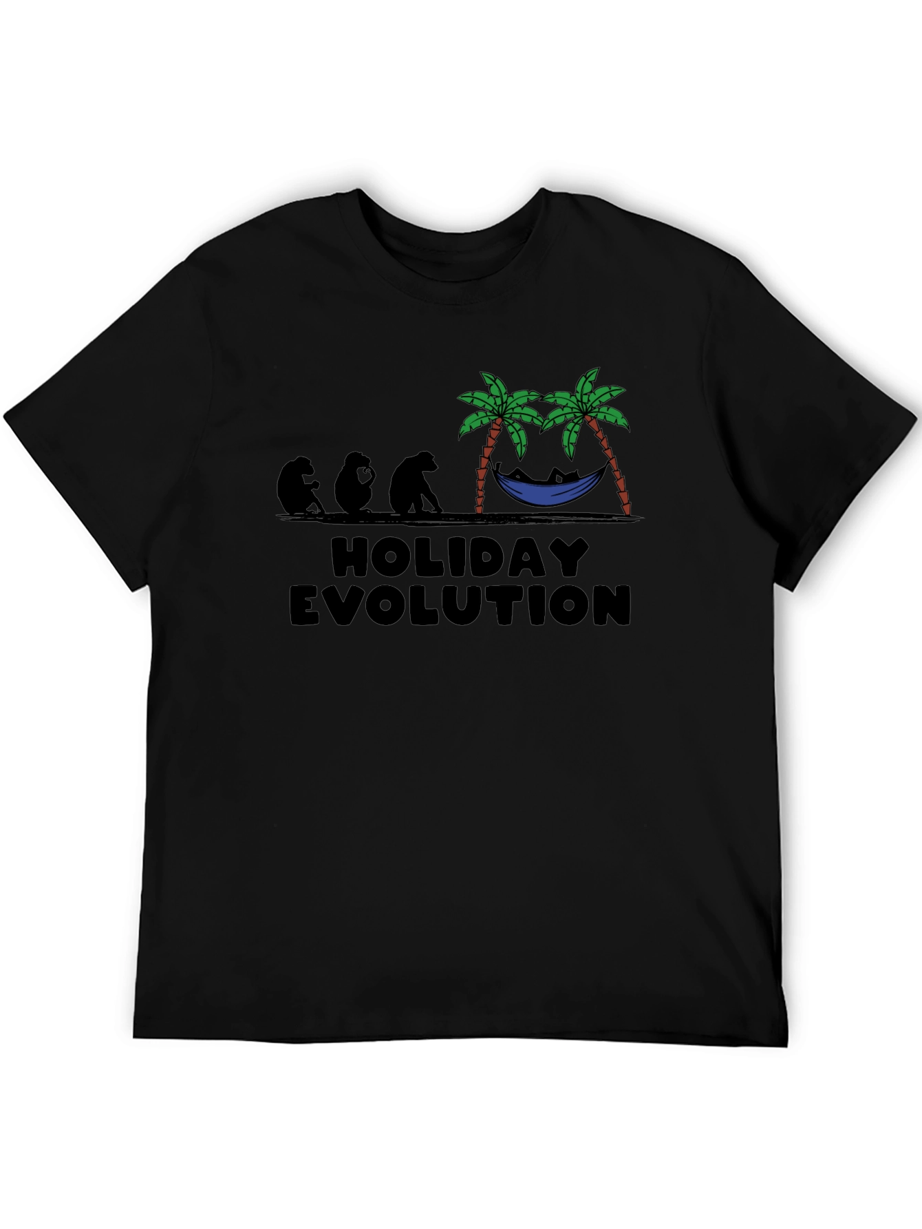 Black Holiday Evolution Graphic Tee - Relaxed Vacation Mode view 5