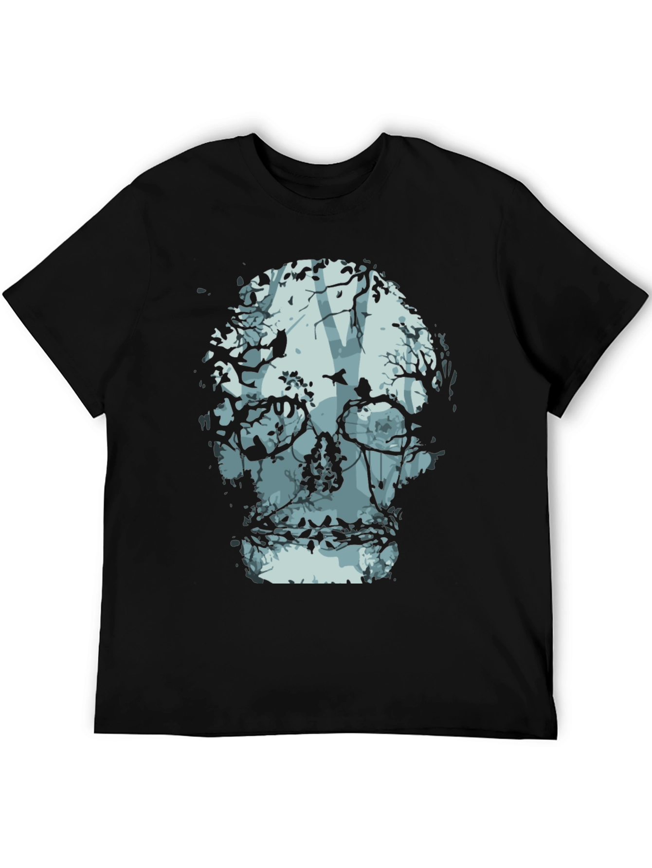 Black Skull Tree Graphic Tee - Nature Inspired Fashion view 5