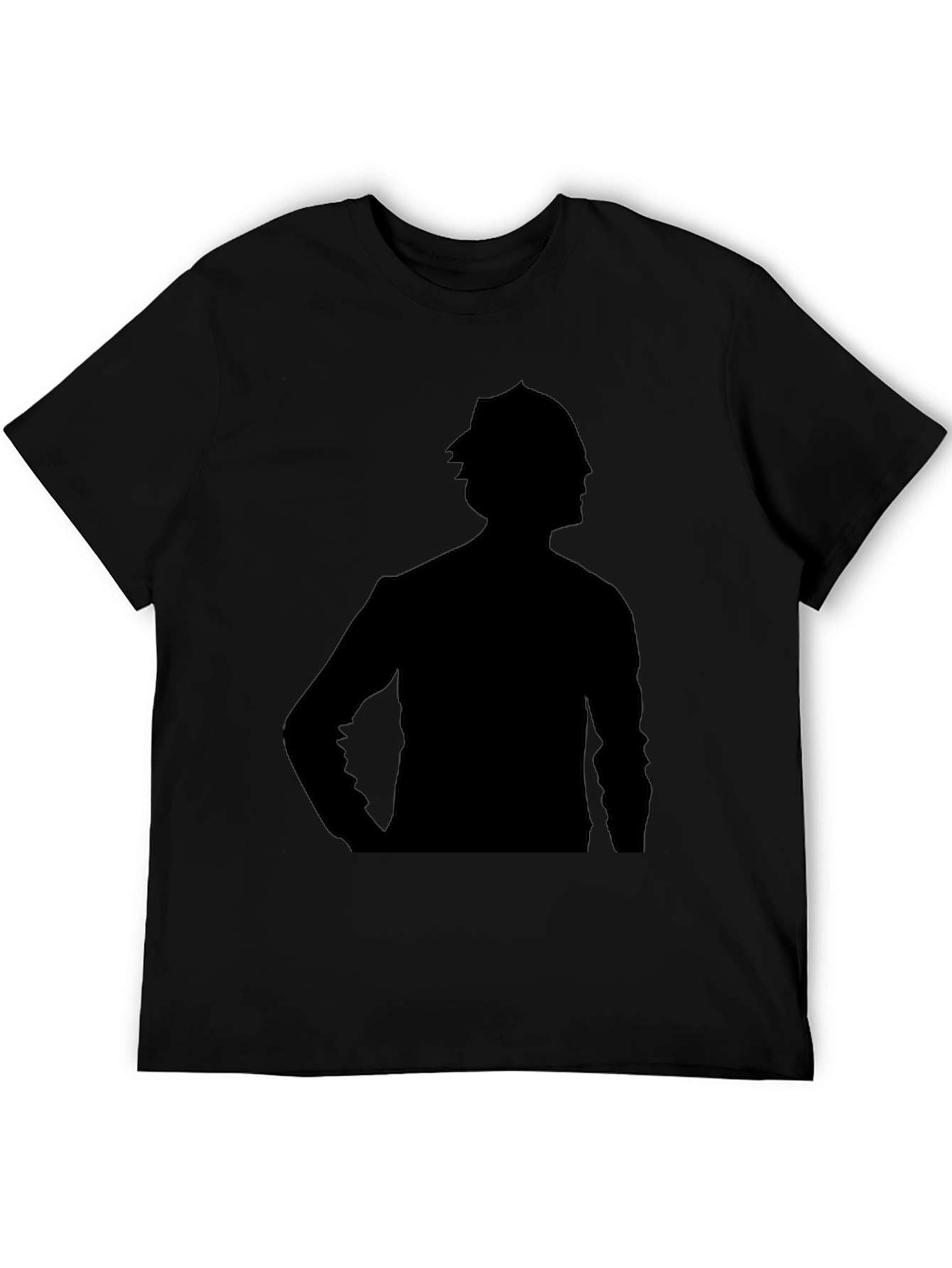 Black Mystery Silhouette Graphic Tee - Black view 5