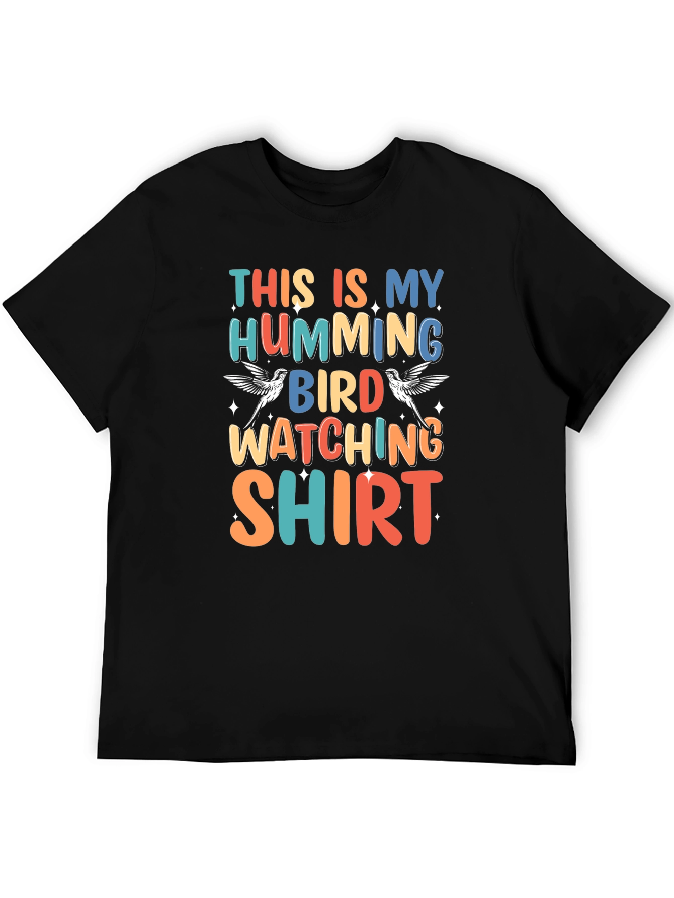 Black Hummingbird Watching Shirt - Unisex Graphic Tee view 5