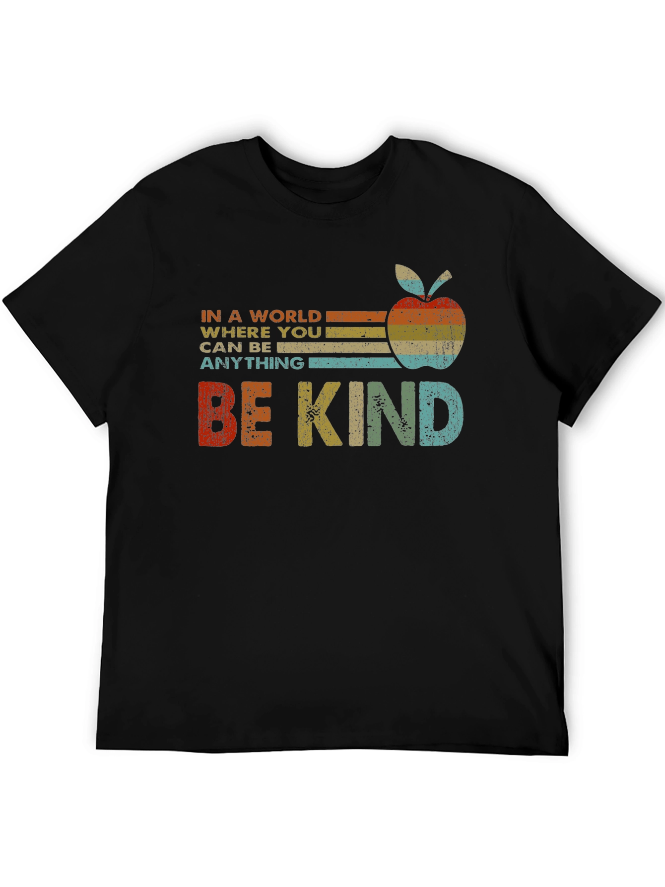 Black Be Kind Apple Graphic Tee view 5