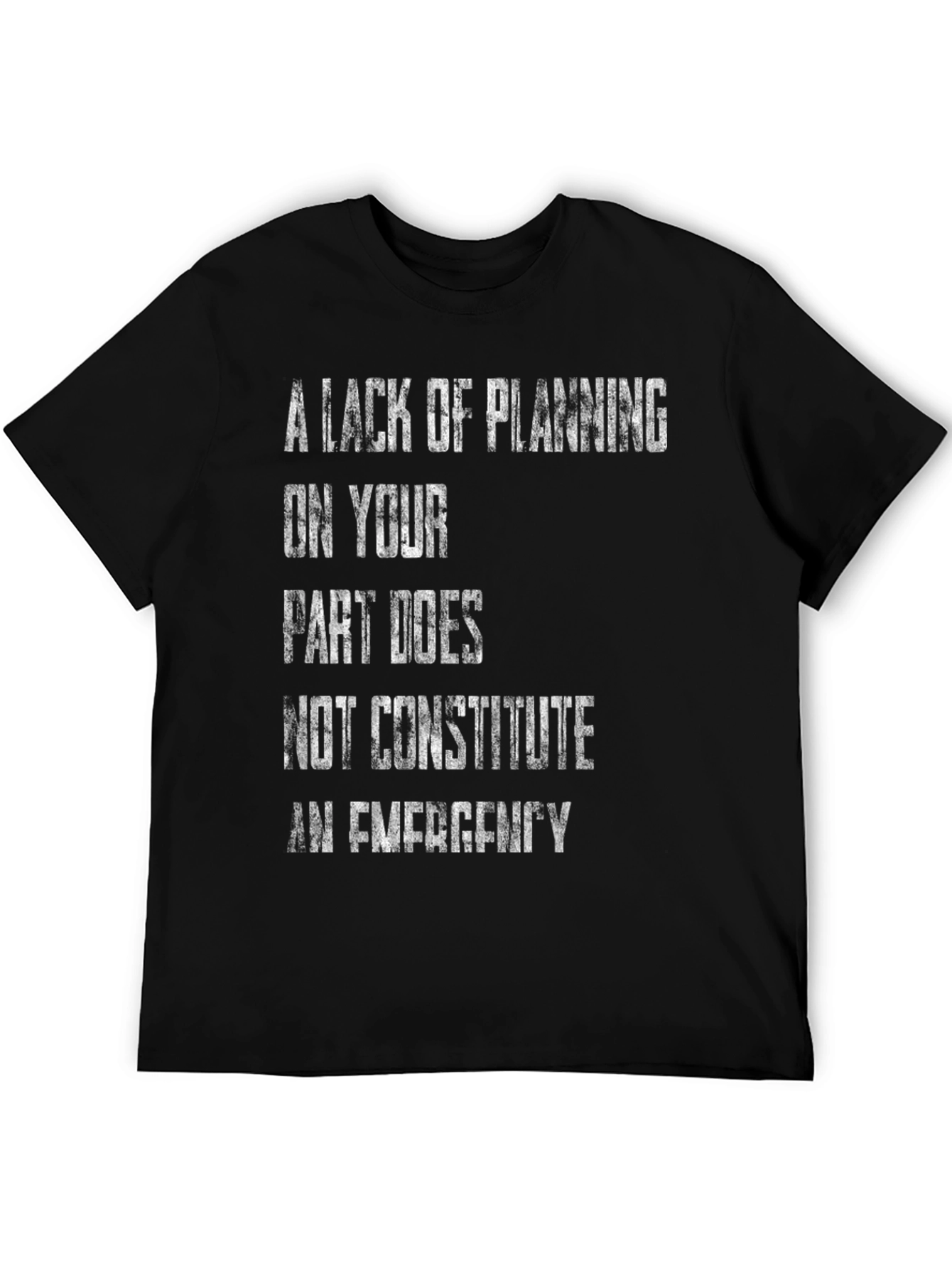 Black A Lack of Planning T-Shirt view 5
