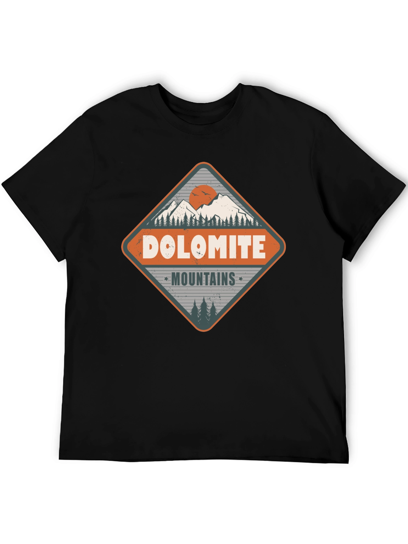 Black Dolomite Mountains Graphic Tee - Adventure Awaits view 5