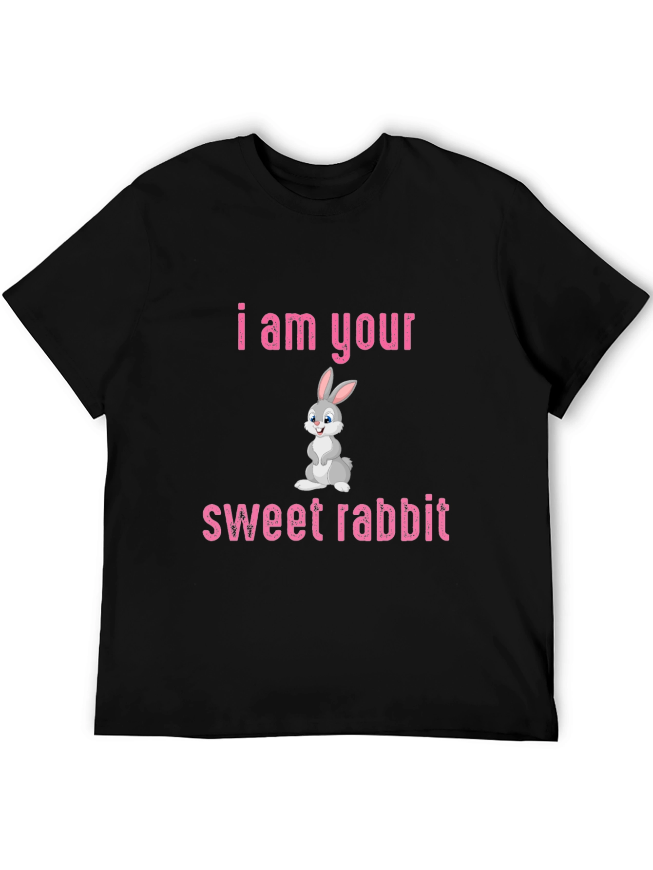Black I am Your Sweet Rabbit Graphic T-Shirt view 5