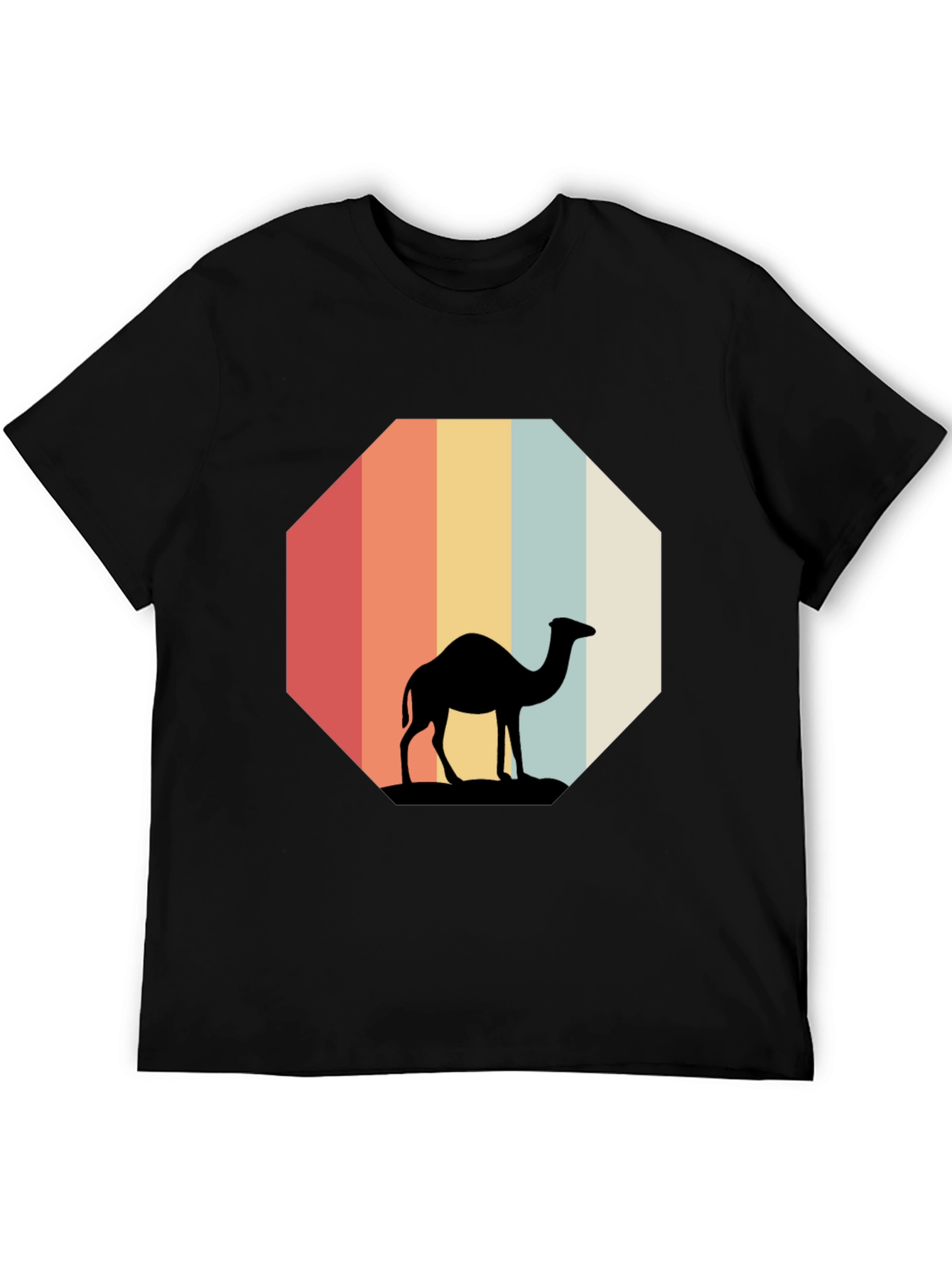 Black Retro Camel Silhouette Tee view 5