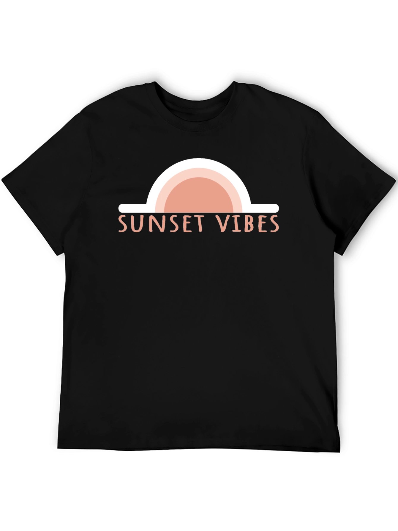 Black Sunset Vibes Graphic T-Shirt - Unisex view 5