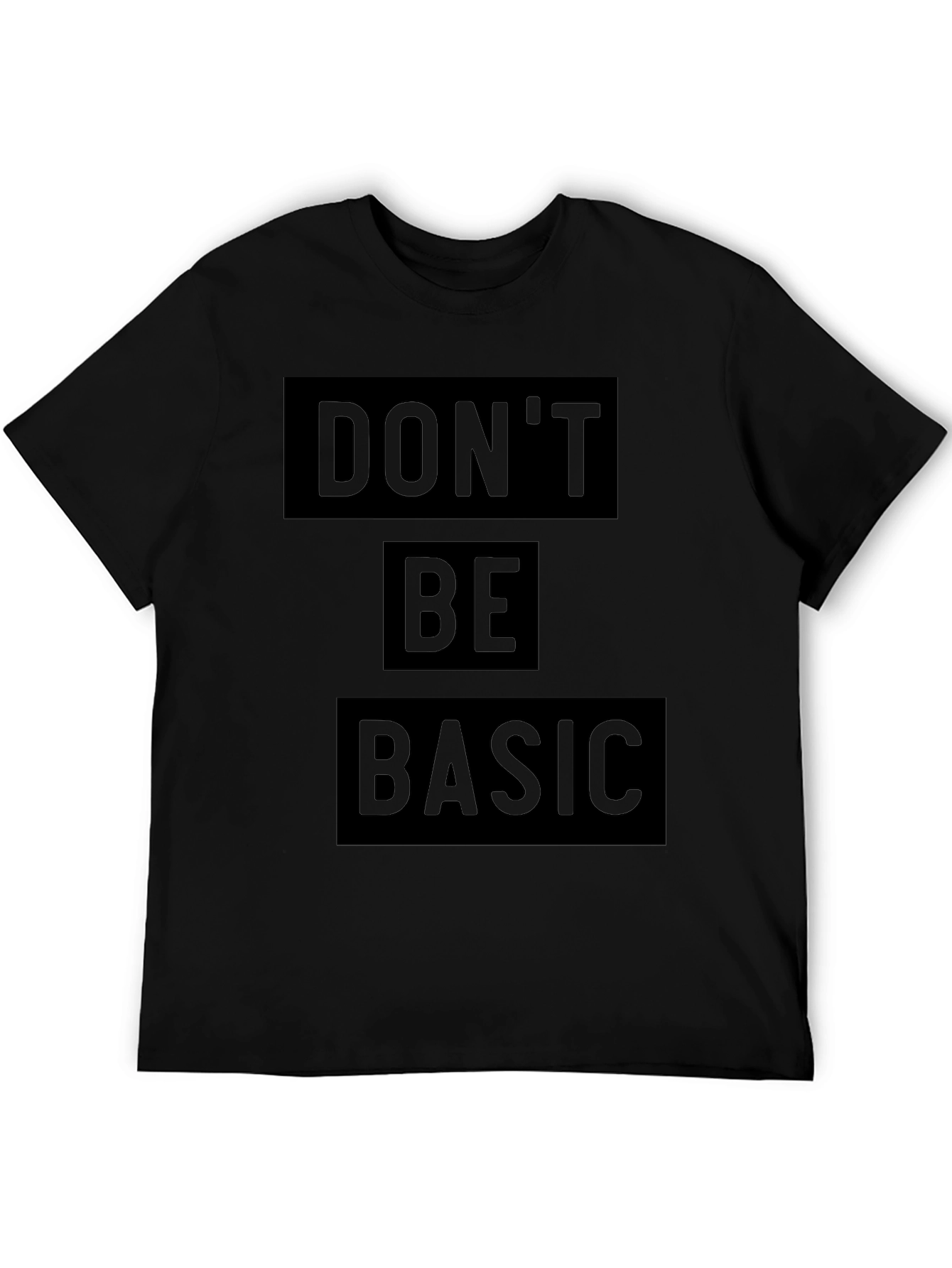 Black Don't Be Basic - Men's Black Graphic Tee view 5